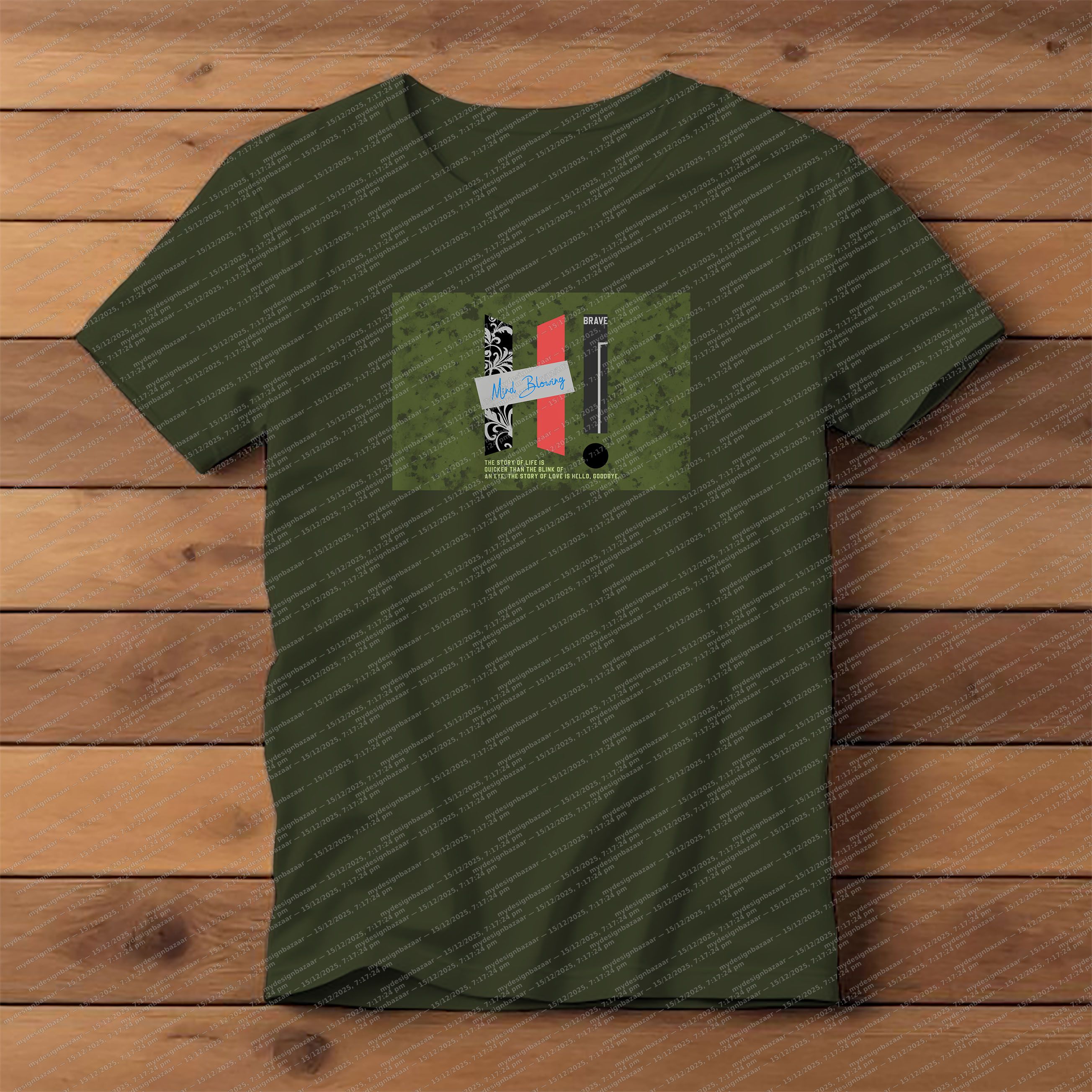 Men’s Chest Printed T-Shirt – Artistic Graphic Design - Image 1