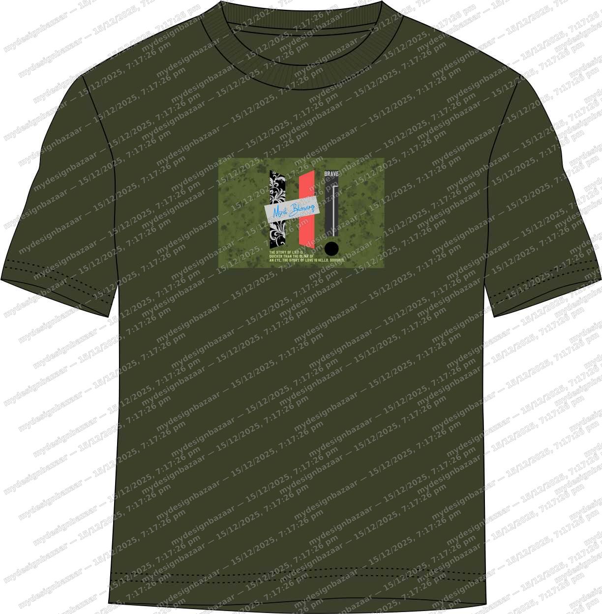Men’s Chest Printed T-Shirt – Artistic Graphic Design - Image 2