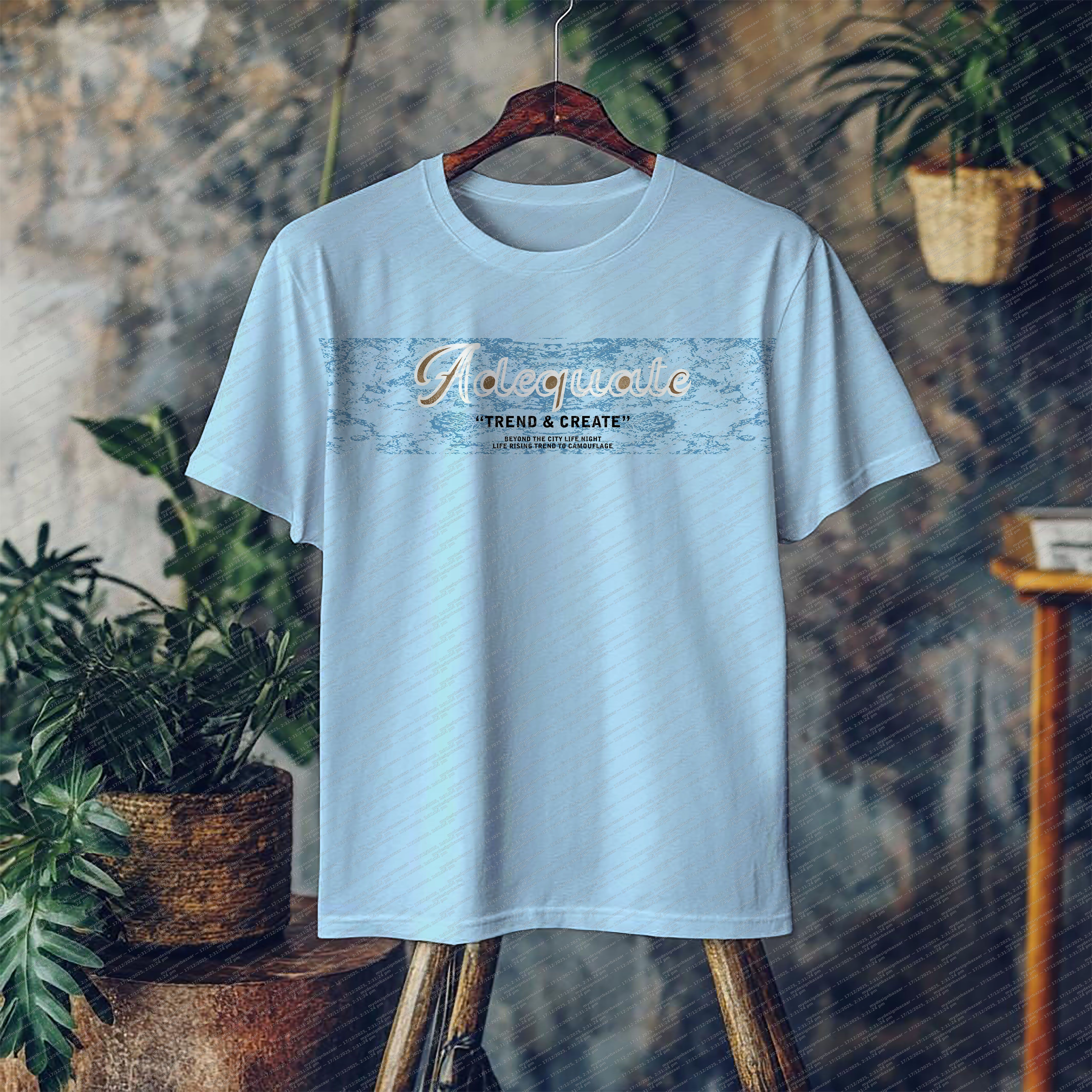 Add a touch of modern elegance to your casual wardrobe with this men’s HD metallic printed T-shirt - Image 1