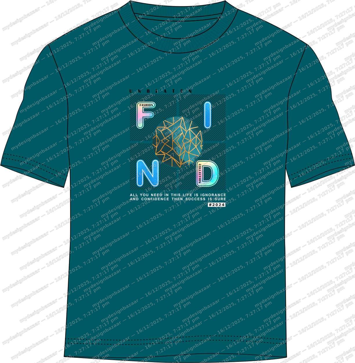 Make a sharp style statement with this men’s chest printed T-shirt designed for modern everyday wear - Image 2