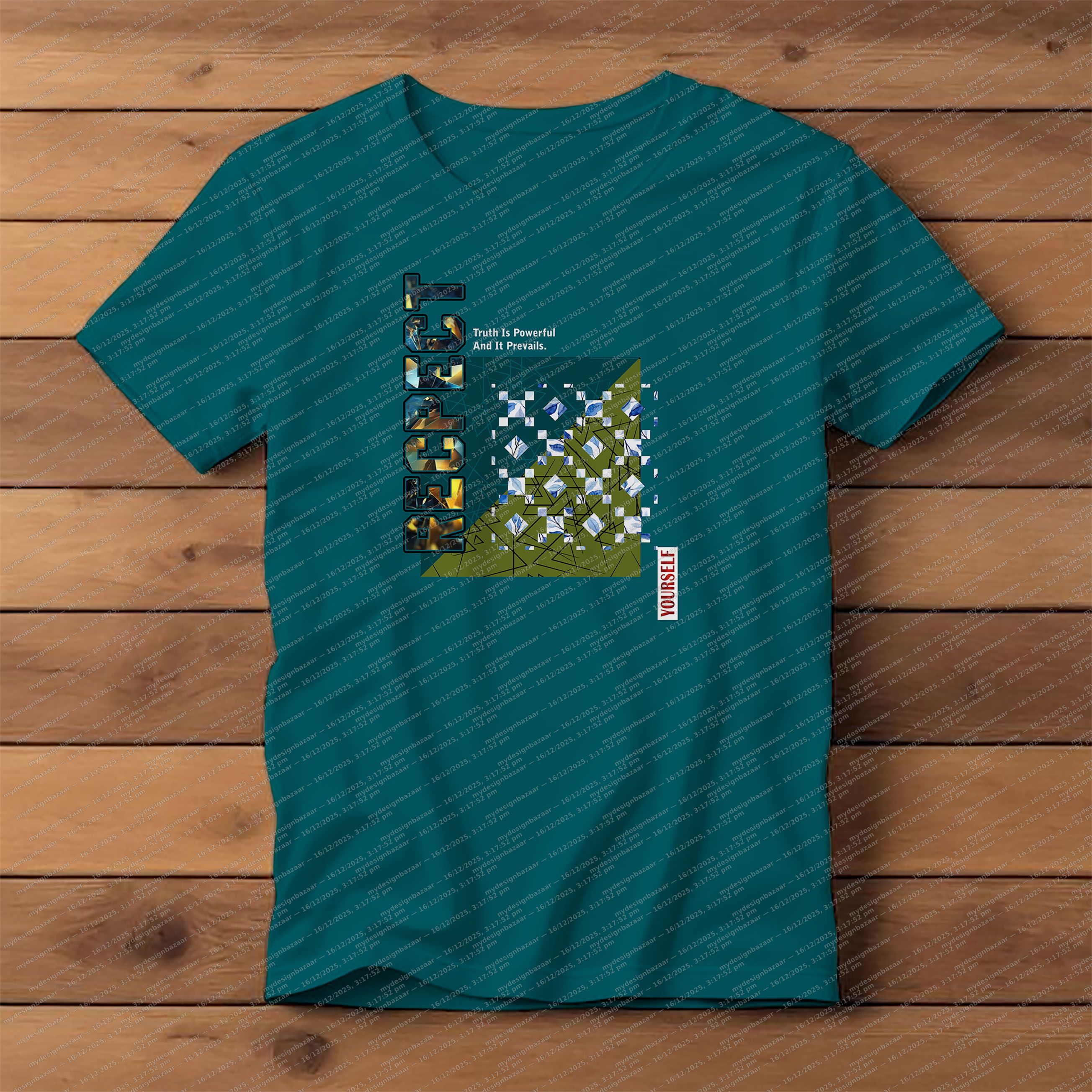 Make a confident style statement with this men’s chest printed T-shirt - Image 1