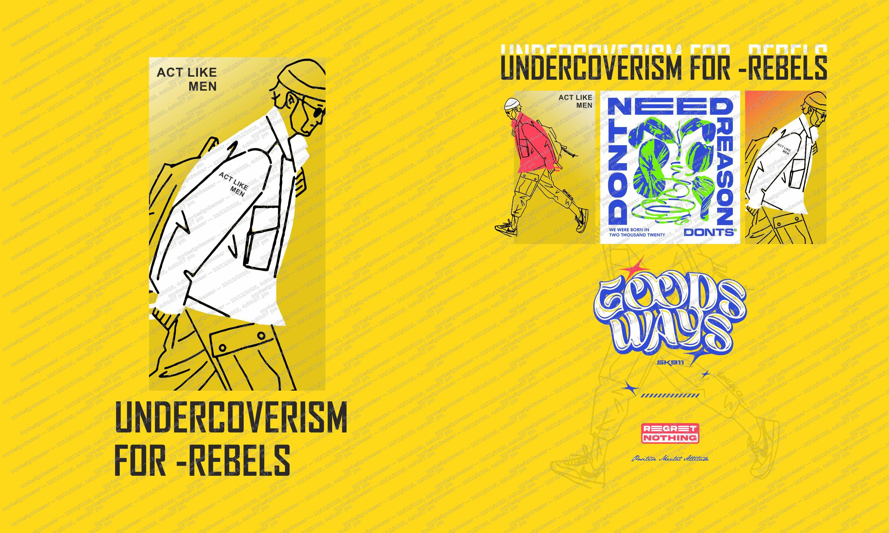 Men’s Hip-Hop Graphic Printed T-Shirt | Undercover Rebels Streetwear Tee - Image 3