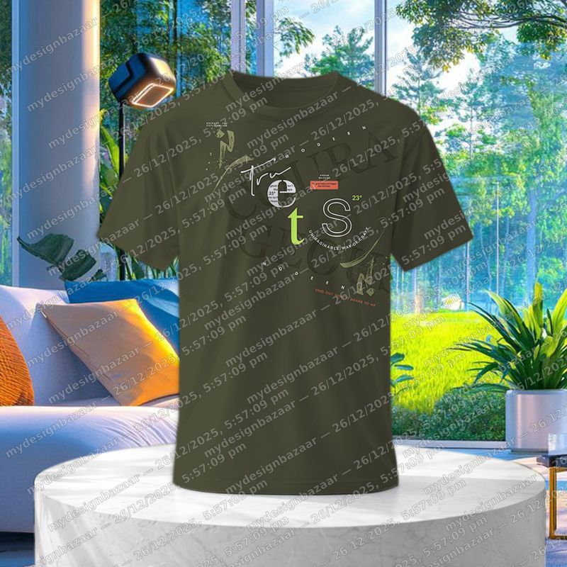Men’s Graphic Printed T-Shirt – Modern Utility Style - Image 1