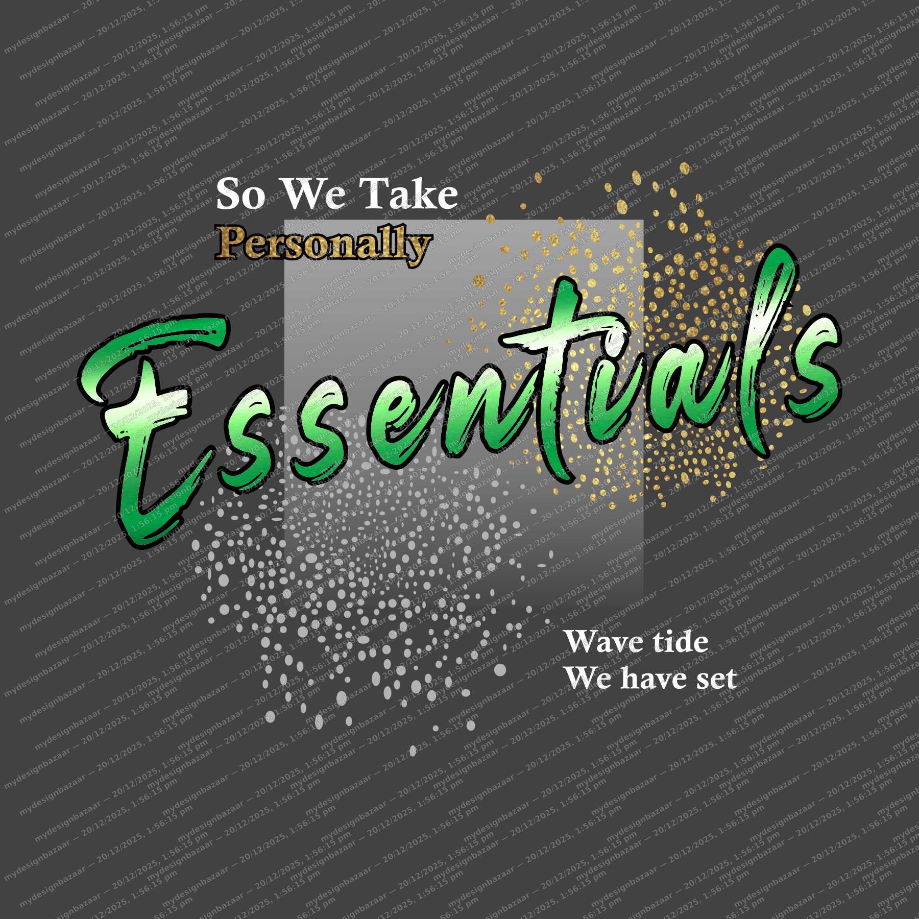 Men’s Essentials Metallic Chest Graphic Sticker T-Shirt - Image 3