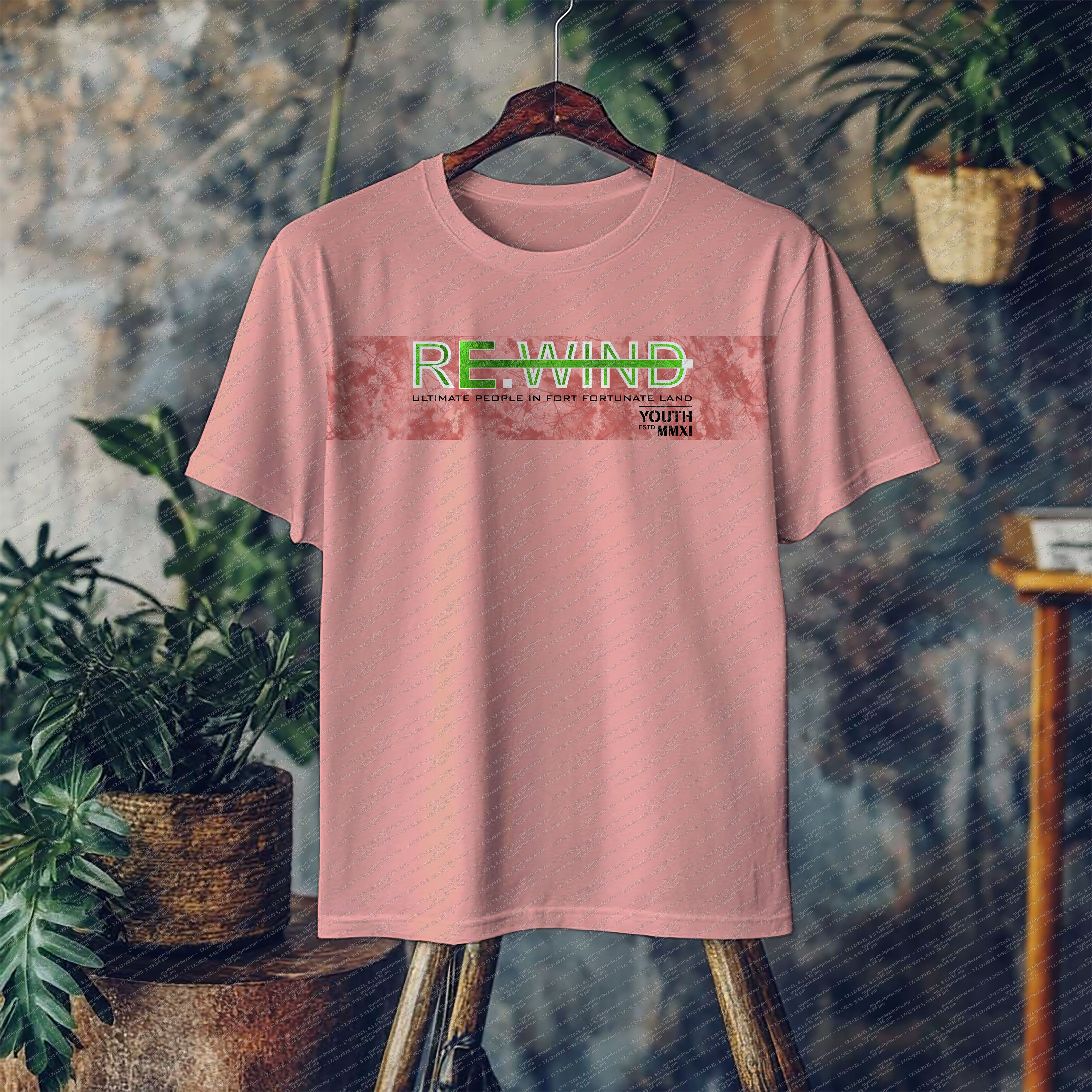 Upgrade your casual style with this premium men’s HD metallic printed T-shirt - Image 1