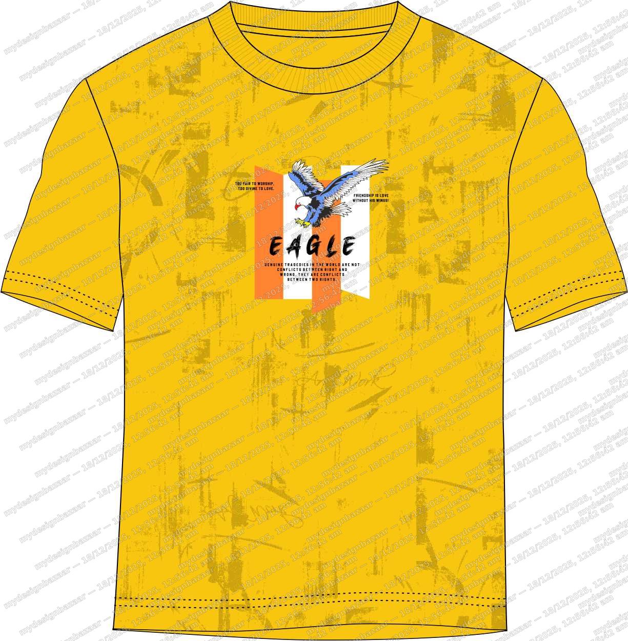 Men’s All-Over Printed Eagle Graphic T-Shirt | Bold Casual Wear - Image 2