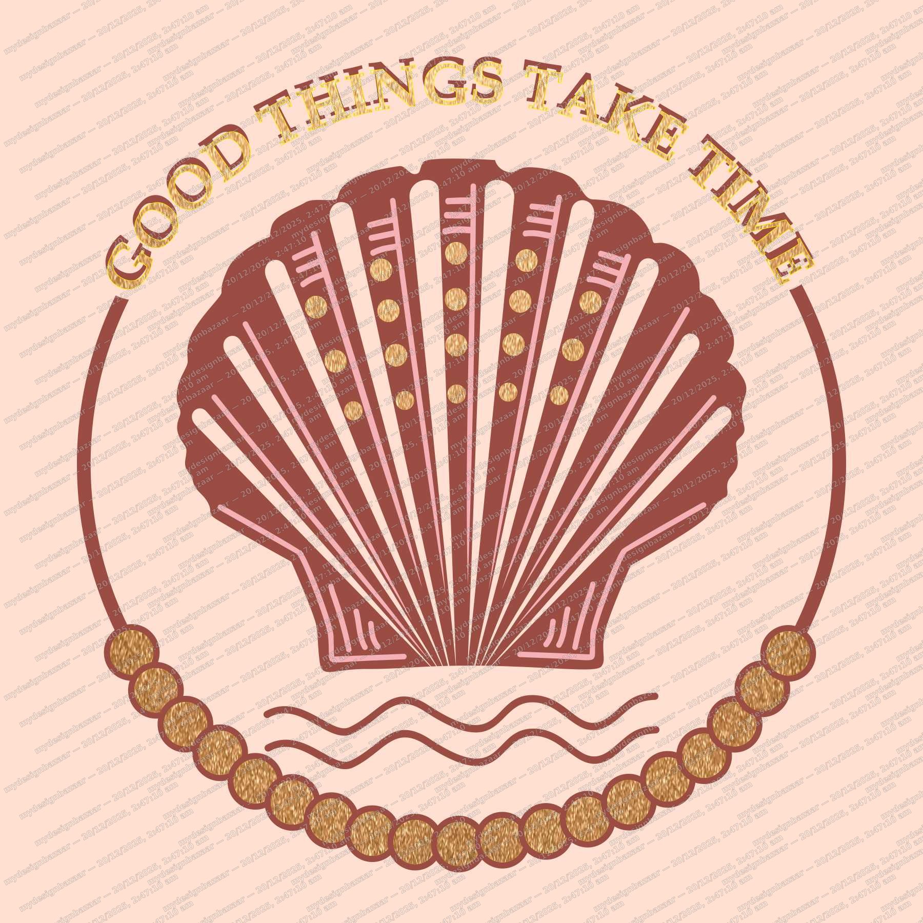 Ladies Metallic Chest Print Top – “Good Things Take Time” Graphic Tee - Image 2