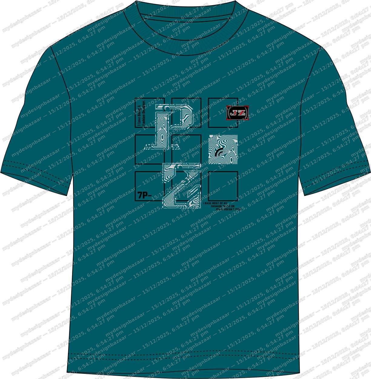 Men’s Chest Printed T-Shirt – Modern Abstract Design - Image 2