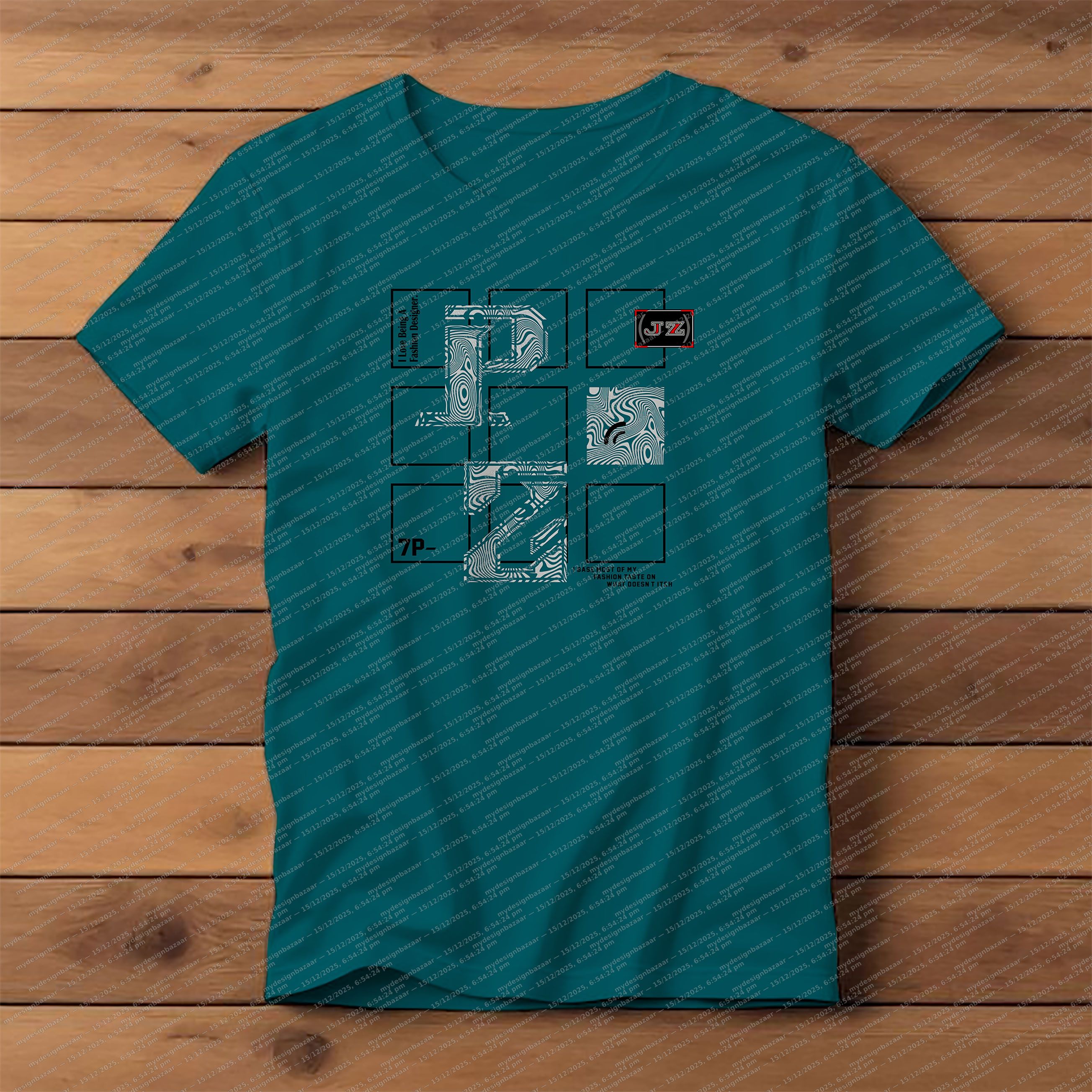 Men’s Chest Printed T-Shirt – Modern Abstract Design - Image 1