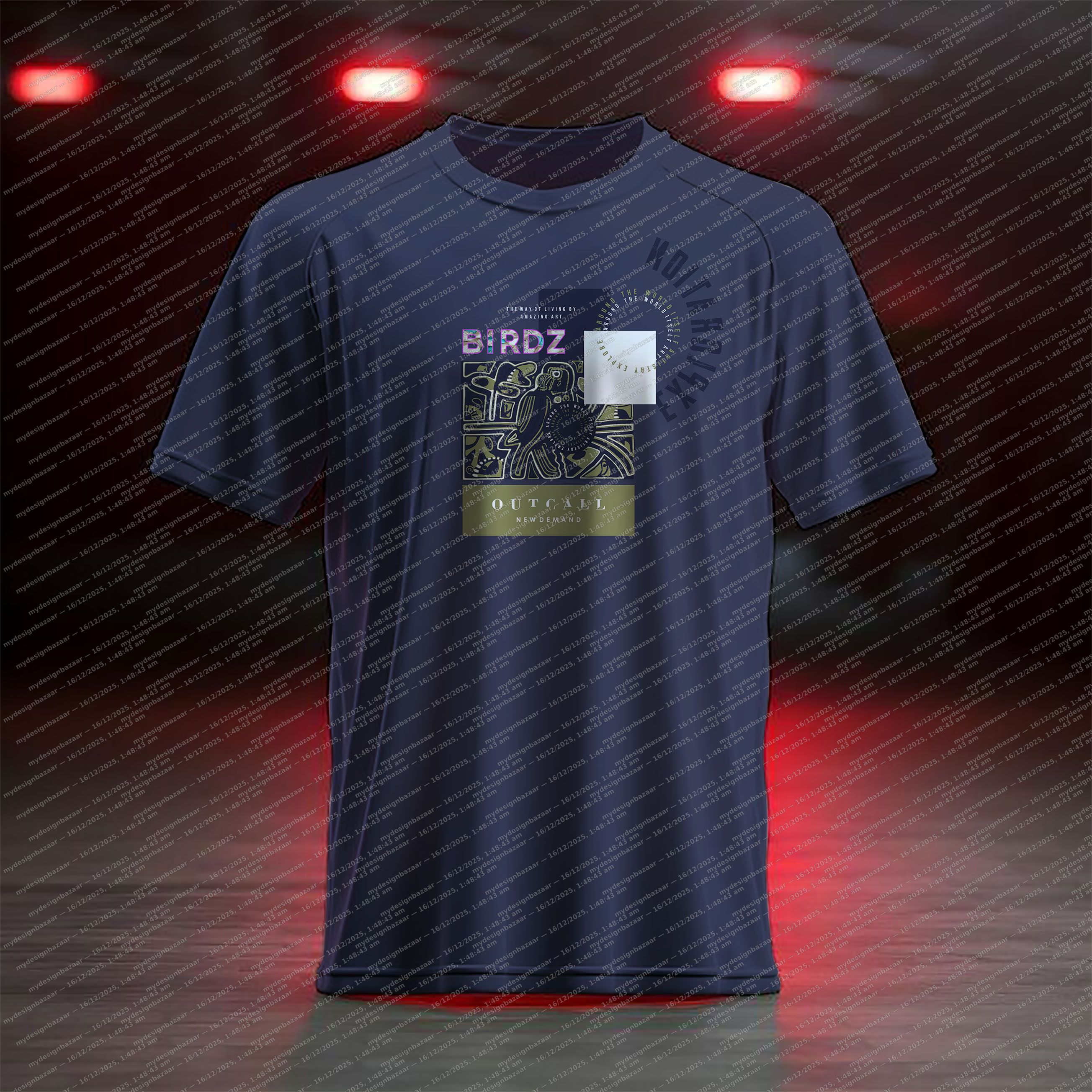 Upgrade your casual wardrobe with this Men’s Chest Printed T-Shirt with Stricker - Image 1