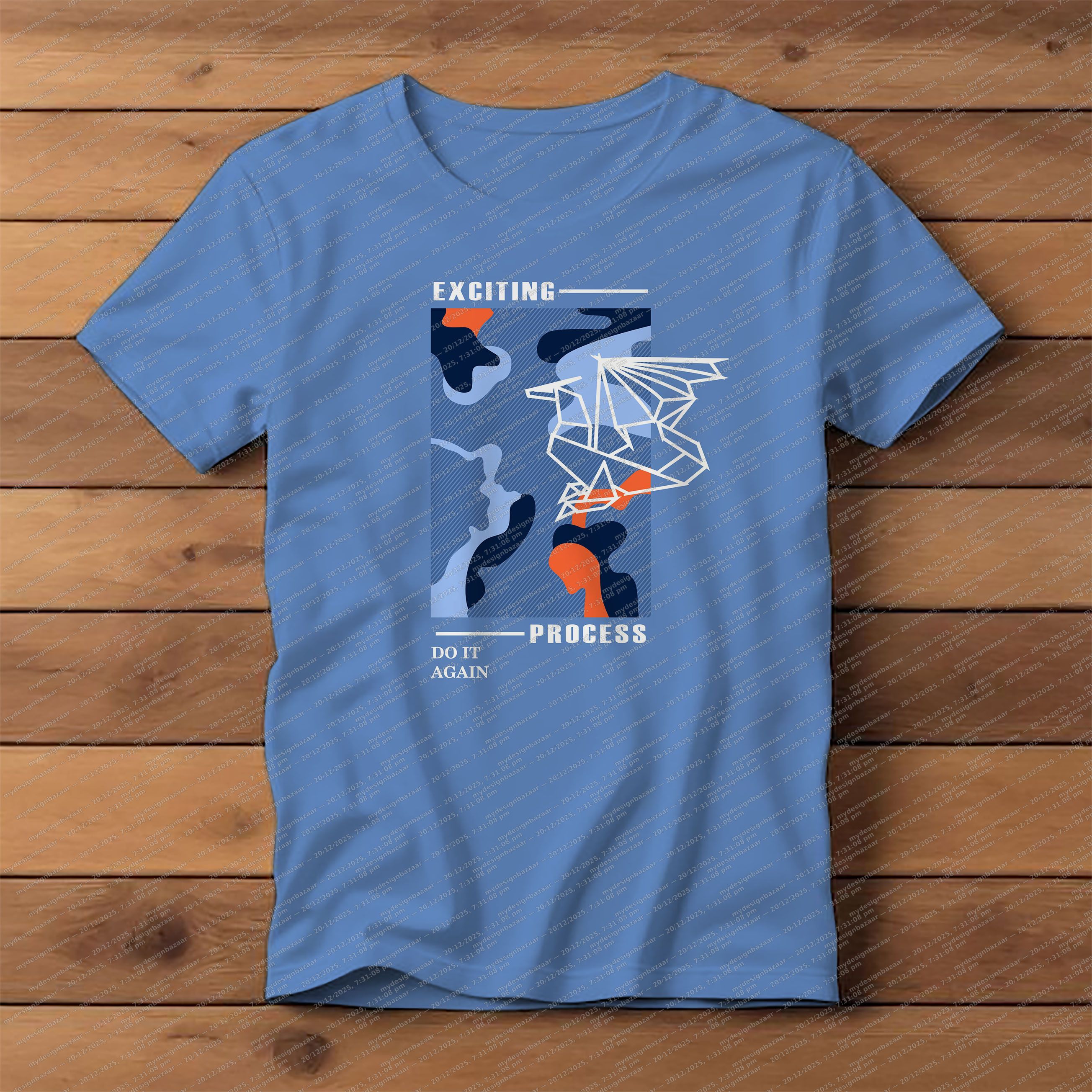 Men’s Exciting Process Abstract Graphic Printed T-Shirt - Image 1