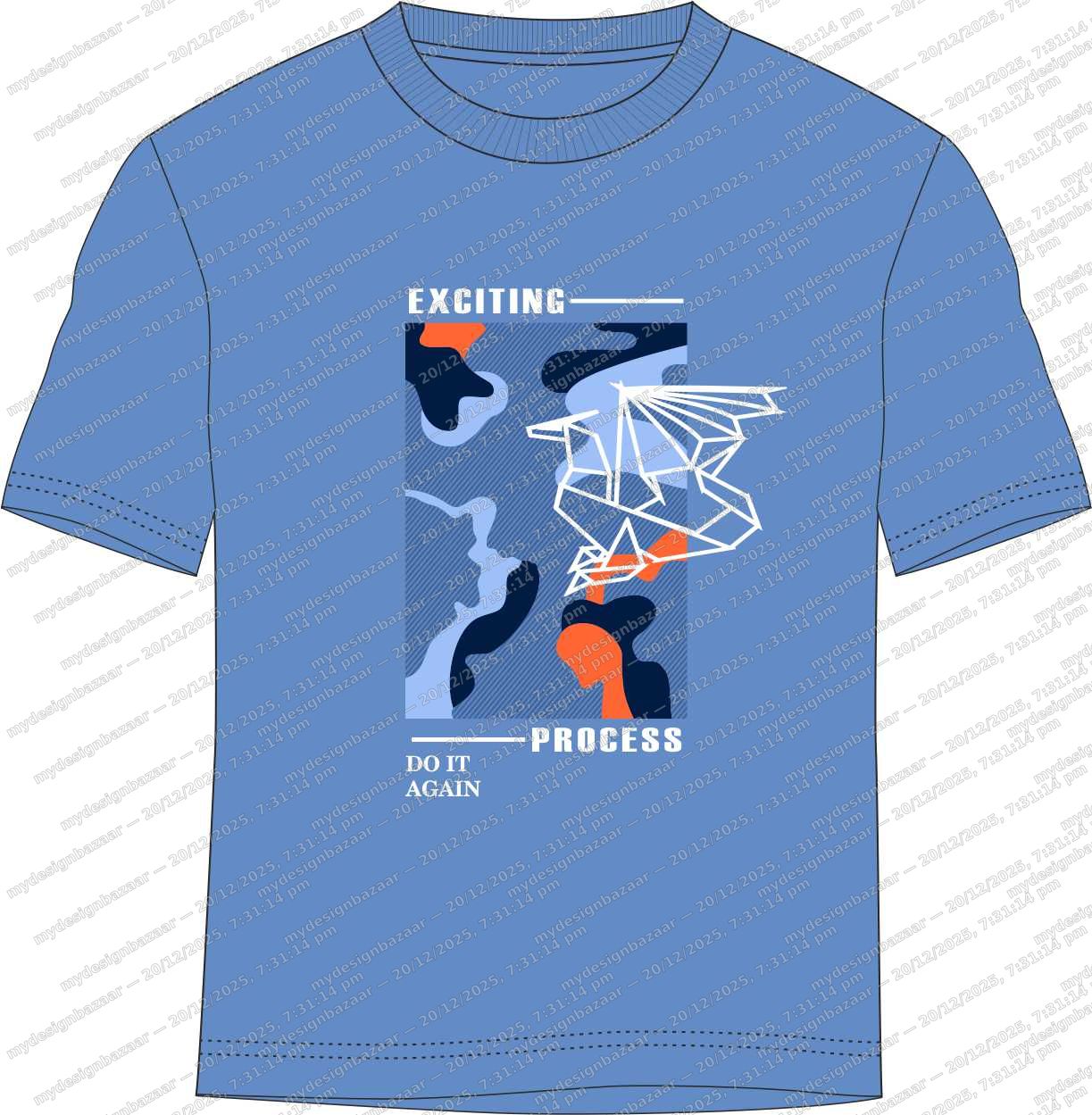 Men’s Exciting Process Abstract Graphic Printed T-Shirt - Image 2