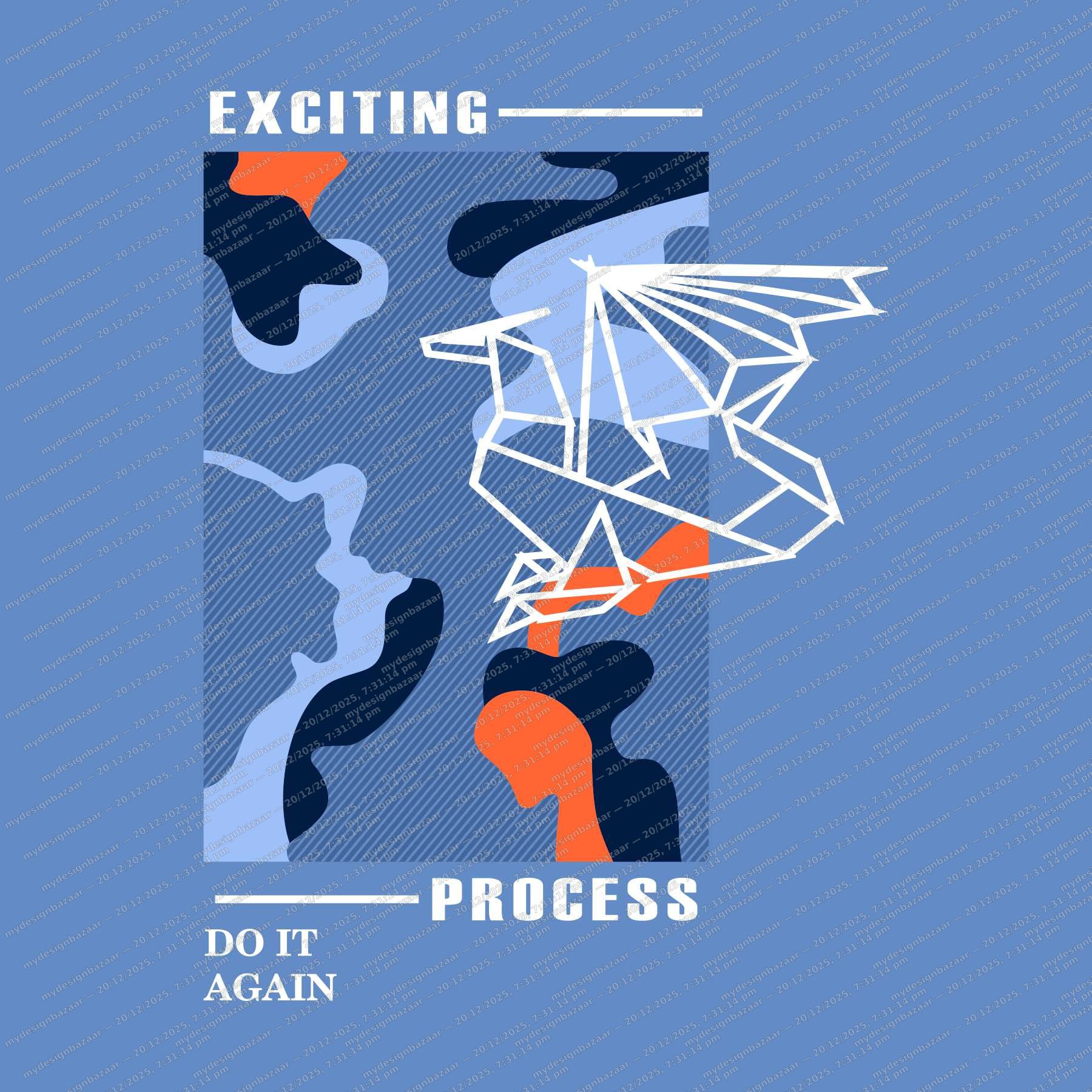 Men’s Exciting Process Abstract Graphic Printed T-Shirt - Image 3