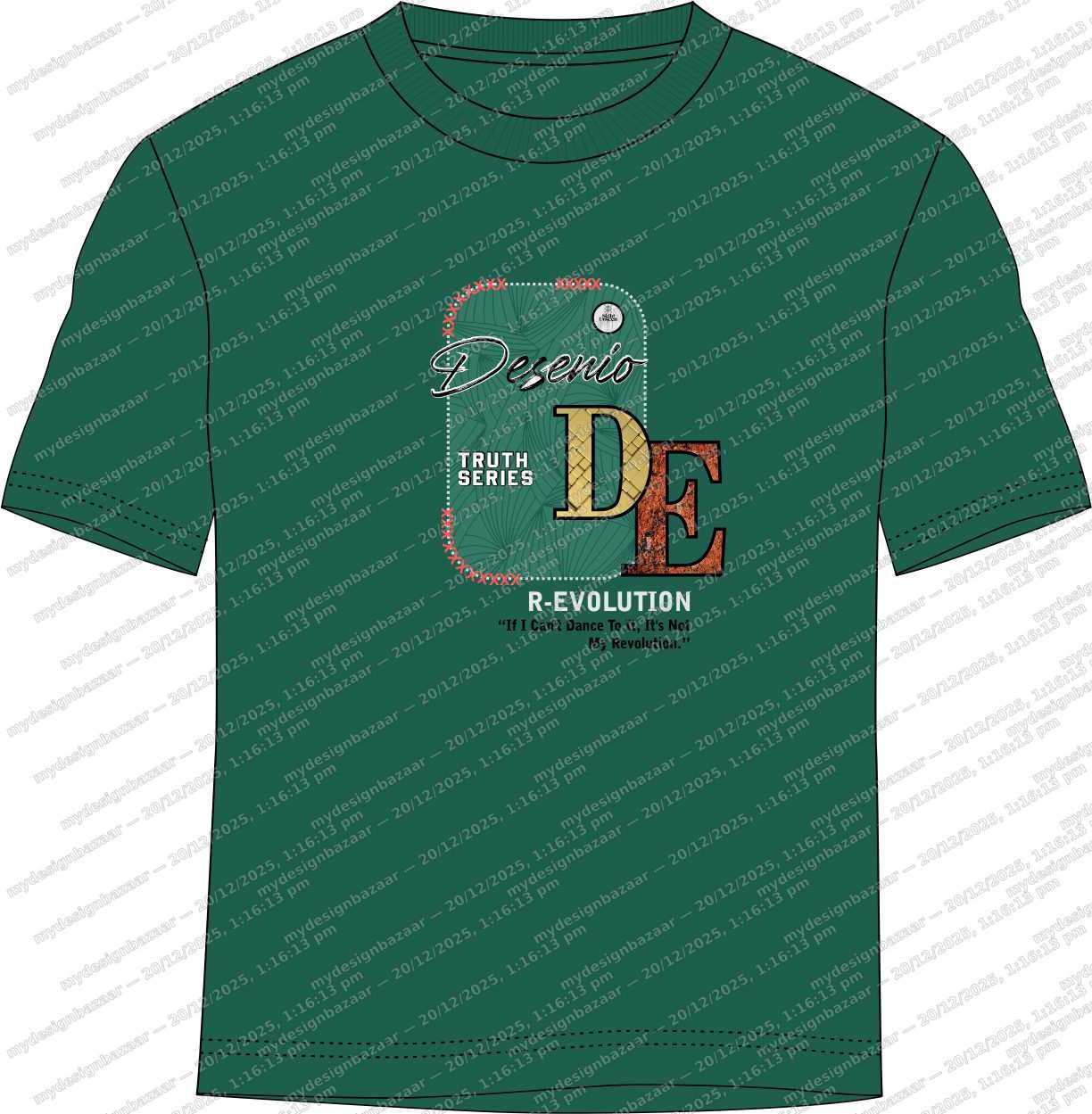 Men’s Typographic Chest Graphic Printed T-Shirt - Image 2