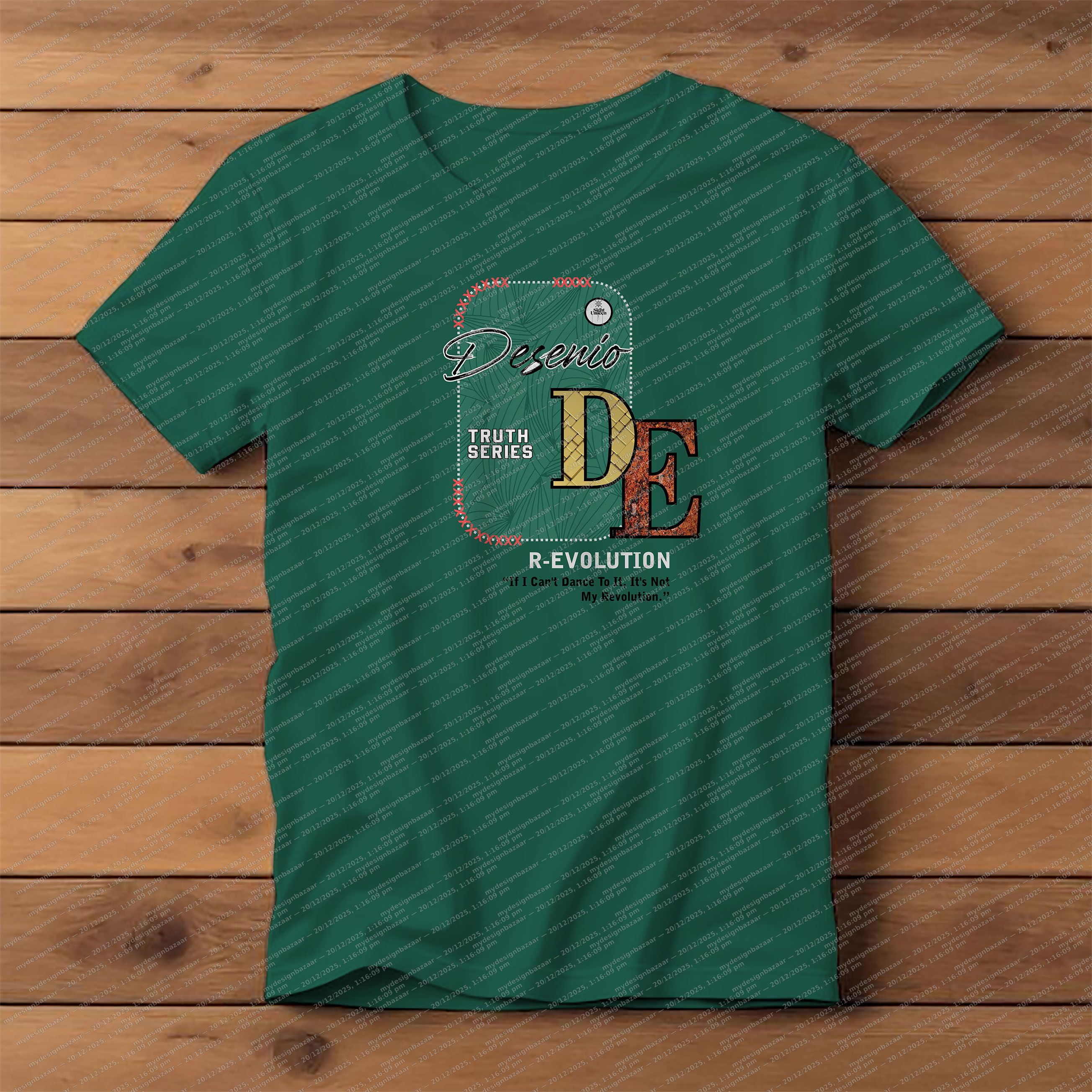 Men’s Typographic Chest Graphic Printed T-Shirt - Image 1