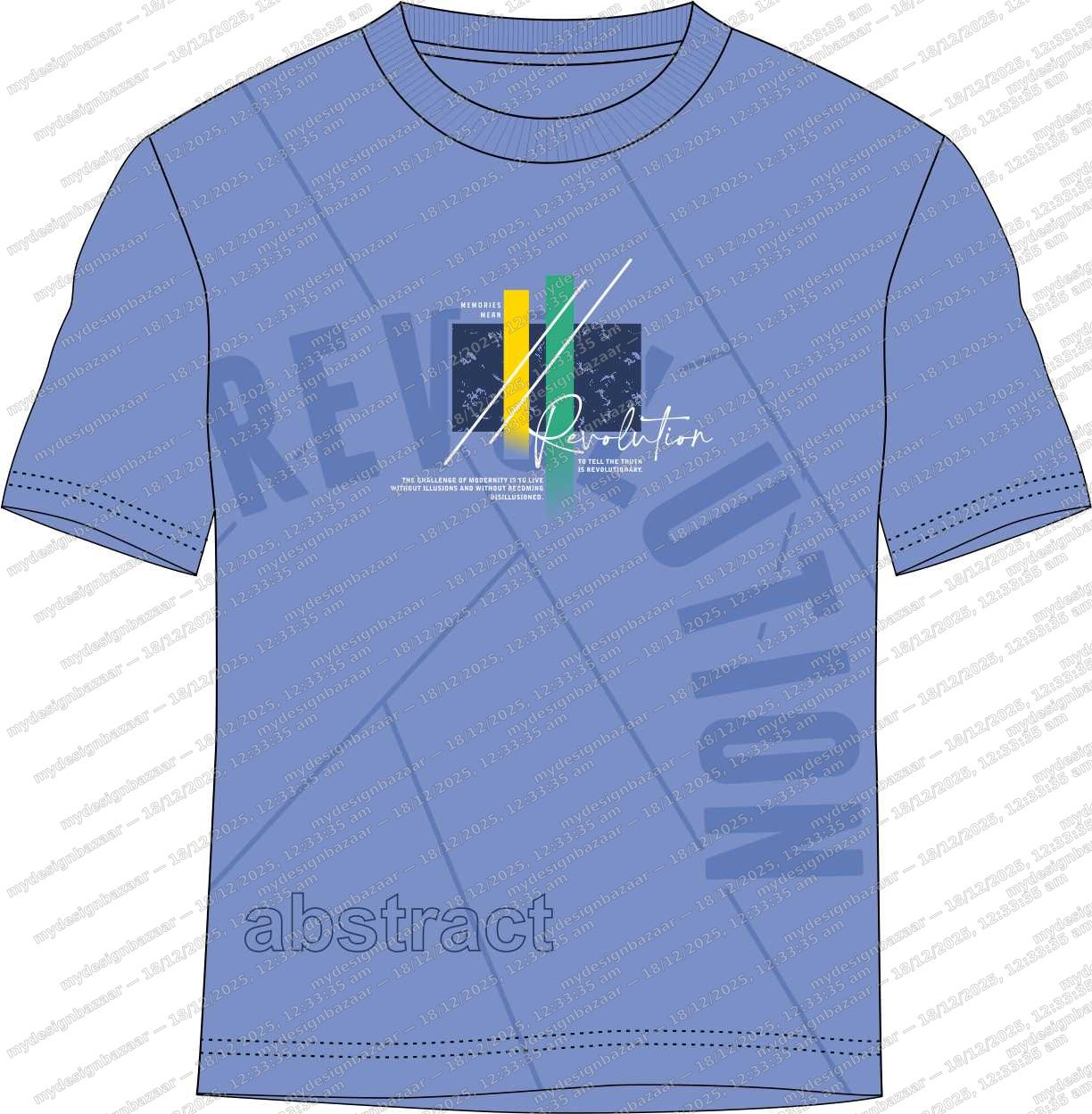Men’s All-Over Printed Abstract Graphic T-Shirt | Modern Casual Style - Image 2