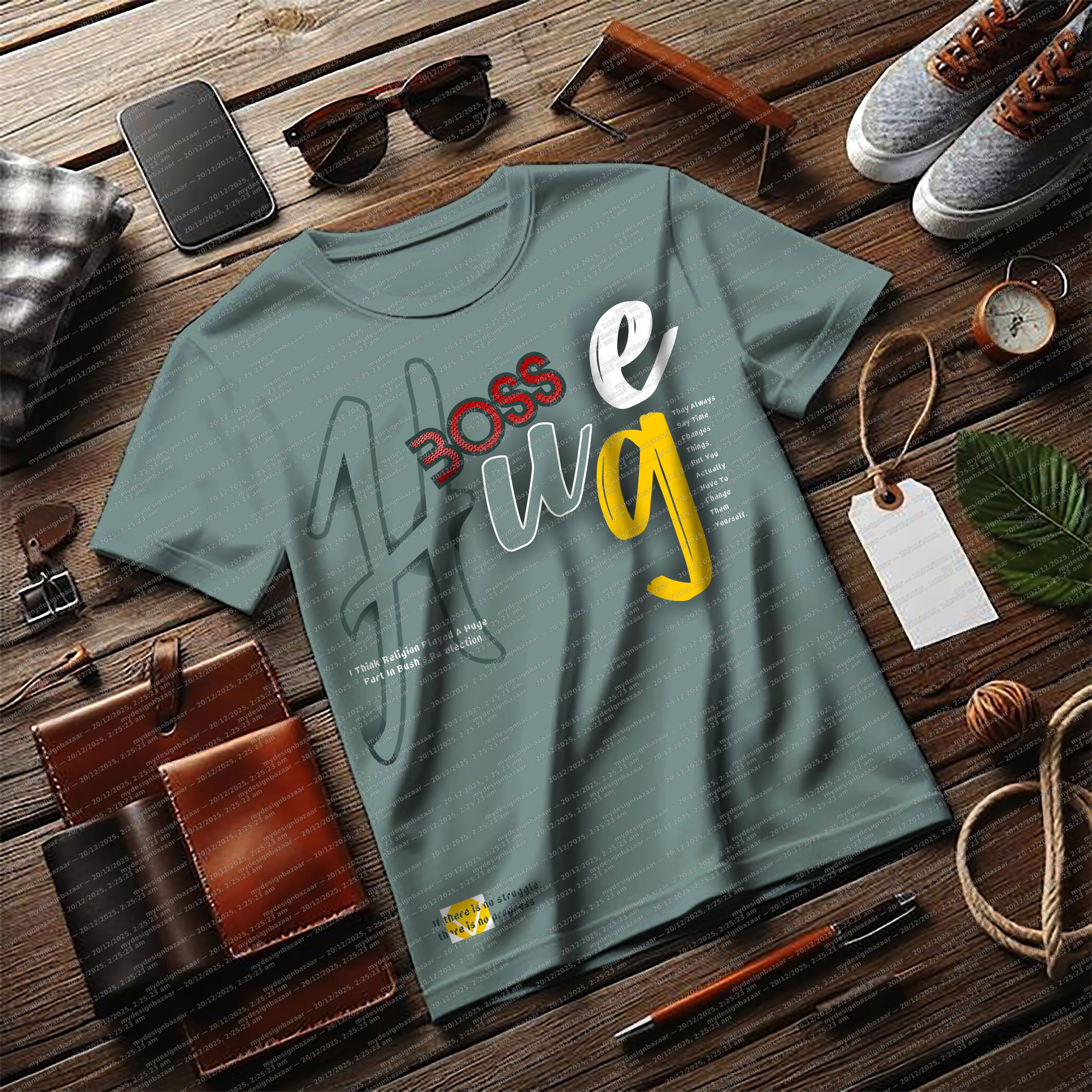 Boys Bold Typography Placement Printed T-Shirt - Image 1
