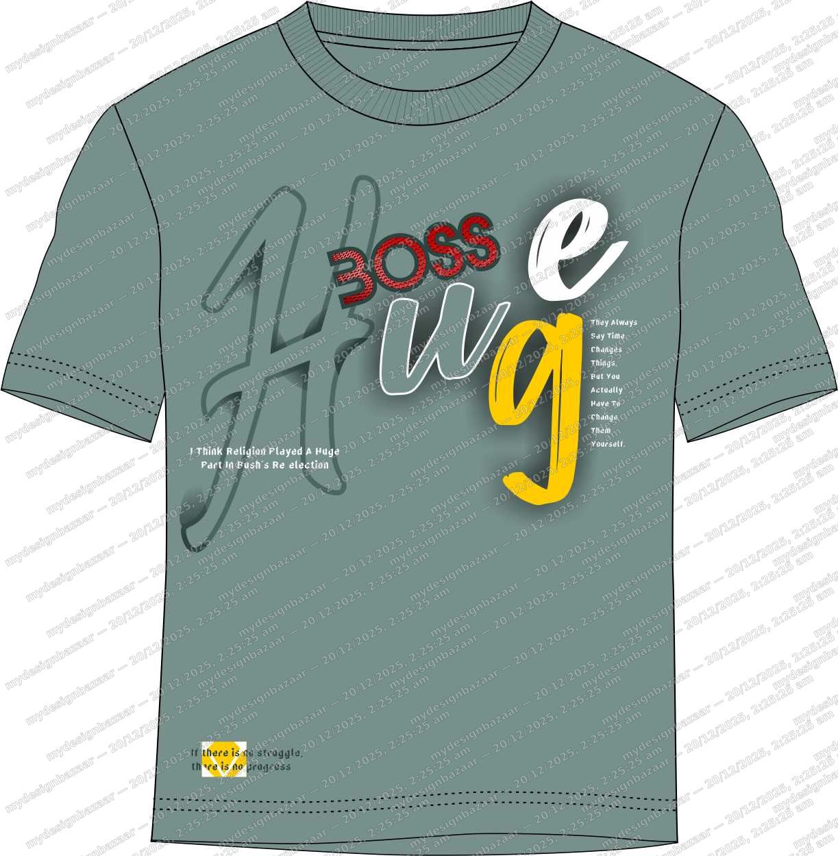 Boys Bold Typography Placement Printed T-Shirt - Image 2