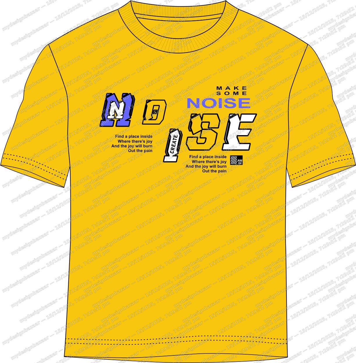 Men’s Chest Printed T-Shirt – Everyday Casual Style "NOISE" - Image 2