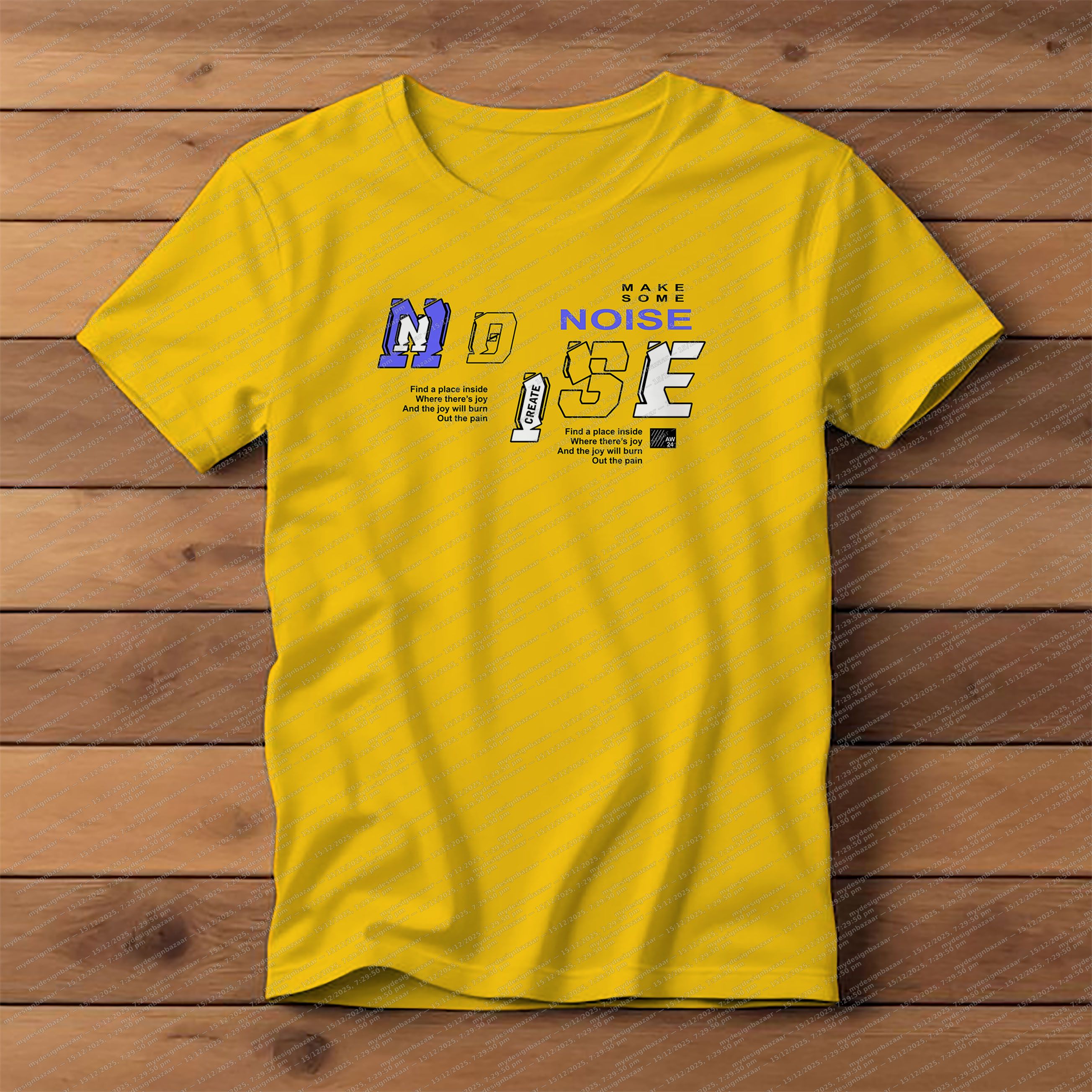 Men’s Chest Printed T-Shirt – Everyday Casual Style "NOISE" - Image 1