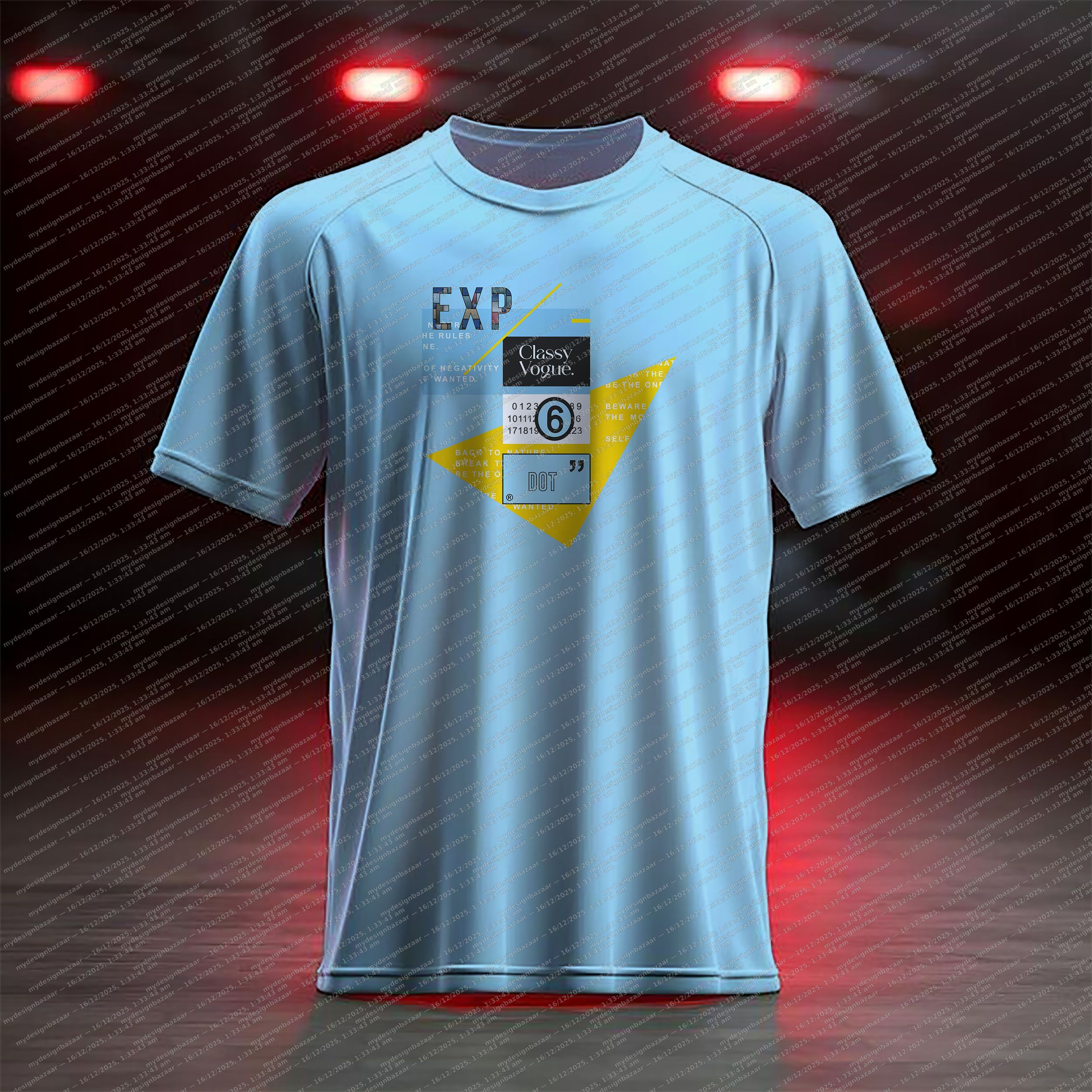 Add a modern edge to your casual collection with this Men’s Chest Printed T-Shirt with Stricker - Image 1