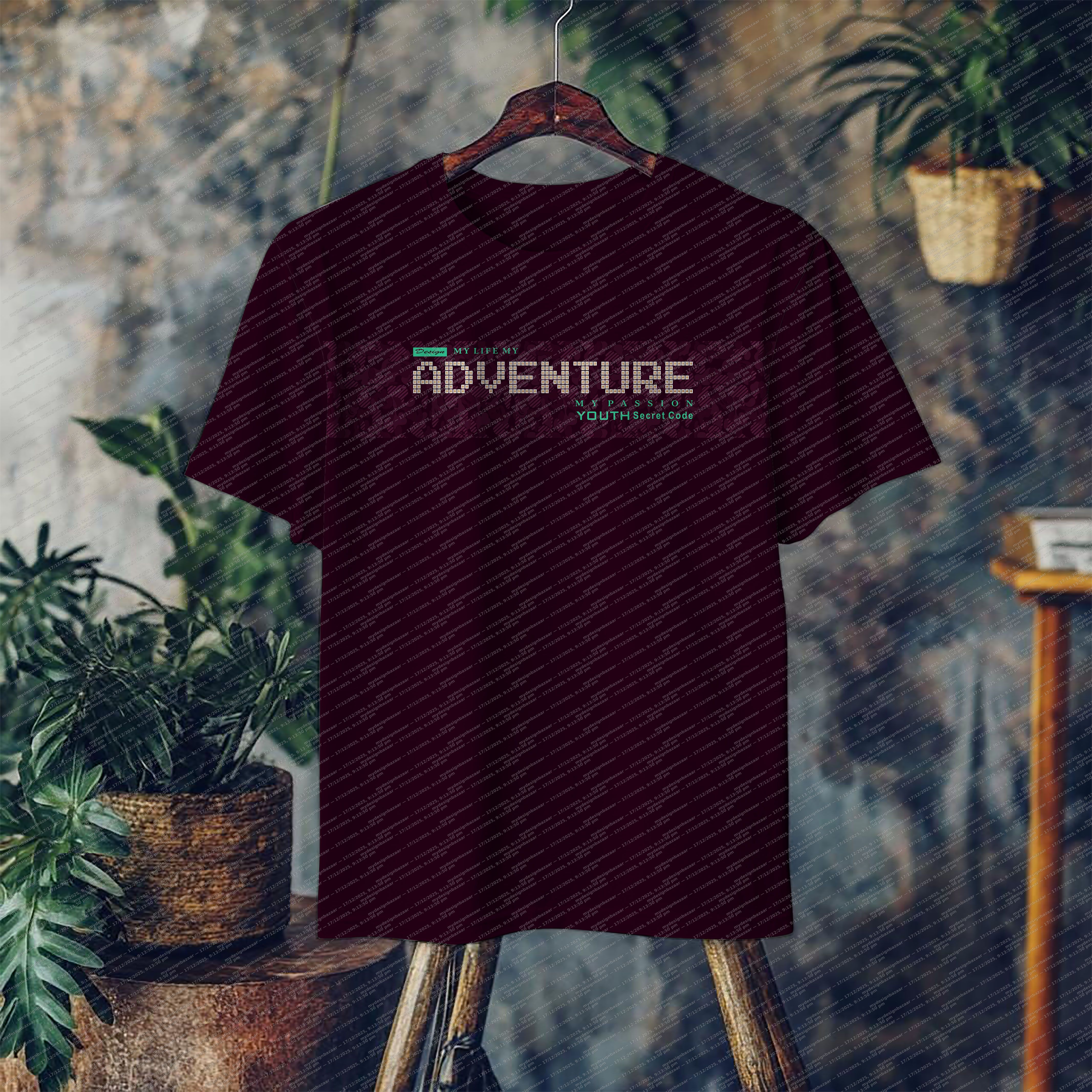 Step out in style with this men’s HD metallic printed T-shirt, designed for a bold and confident loo - Image 1