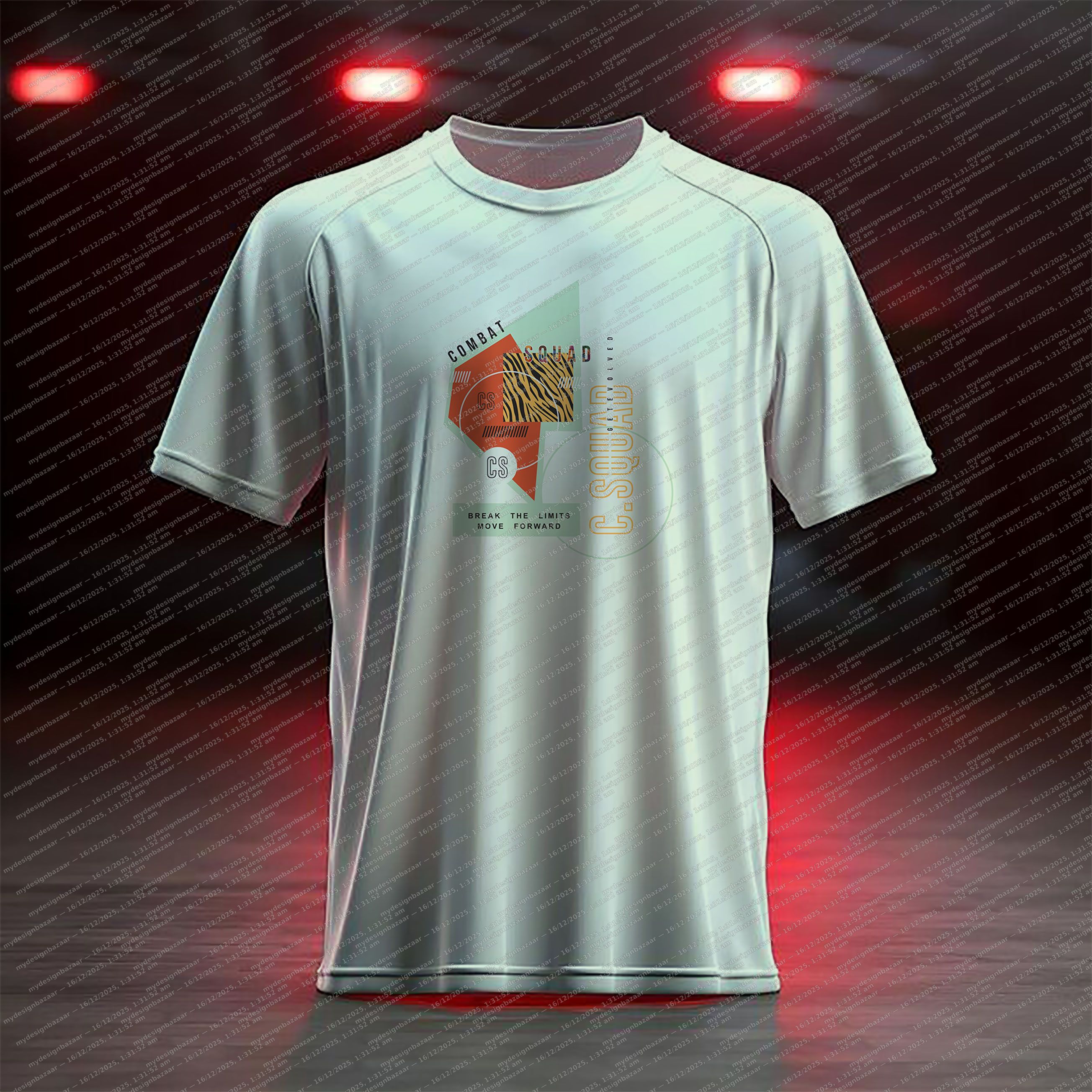 Refresh your casual wardrobe with this Men’s Chest Printed T-Shirt with Stricker - Image 1
