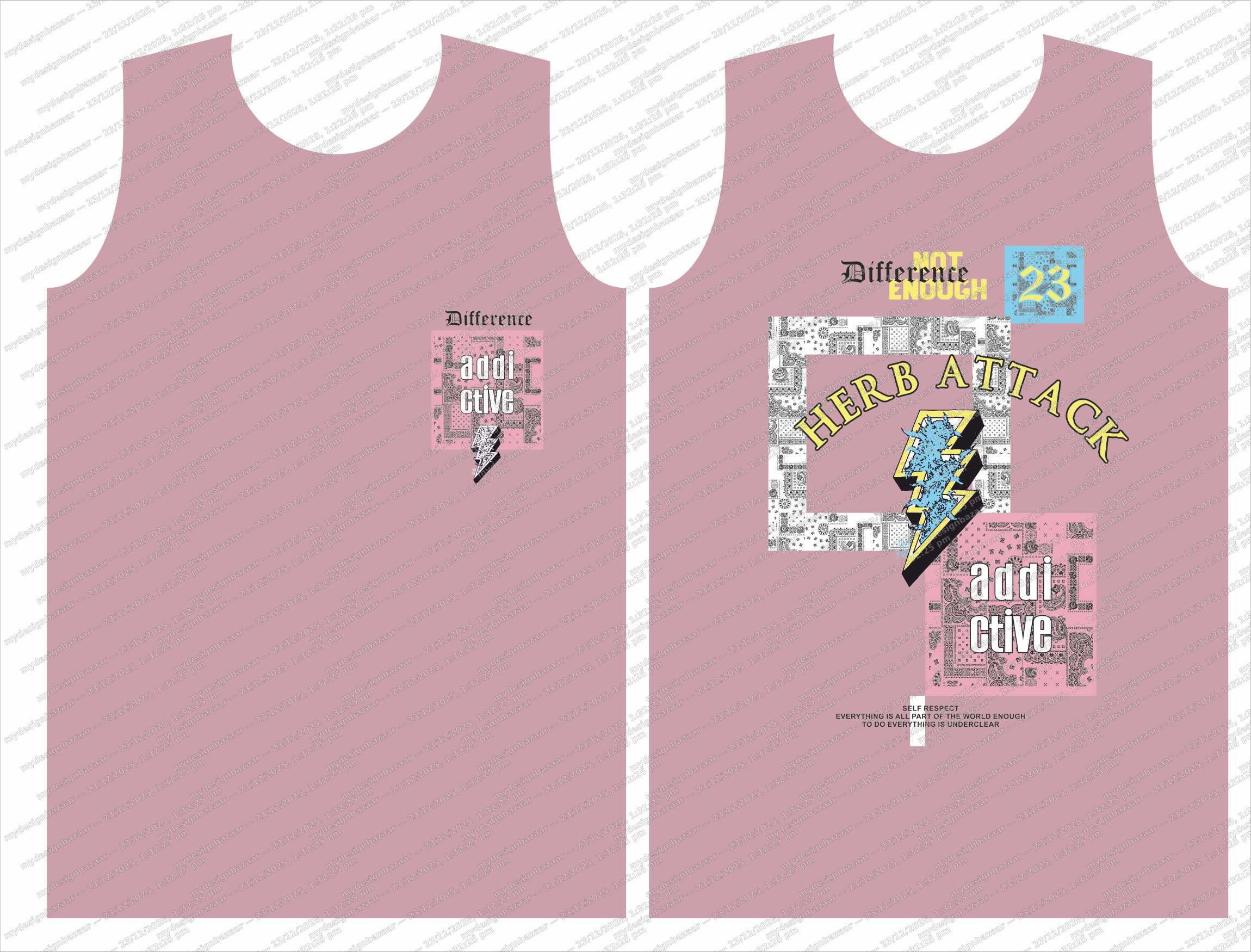 Men’s Hip-Hop Graphic Printed T-Shirt | Addictive Streetwear Back Print Tee - Image 2
