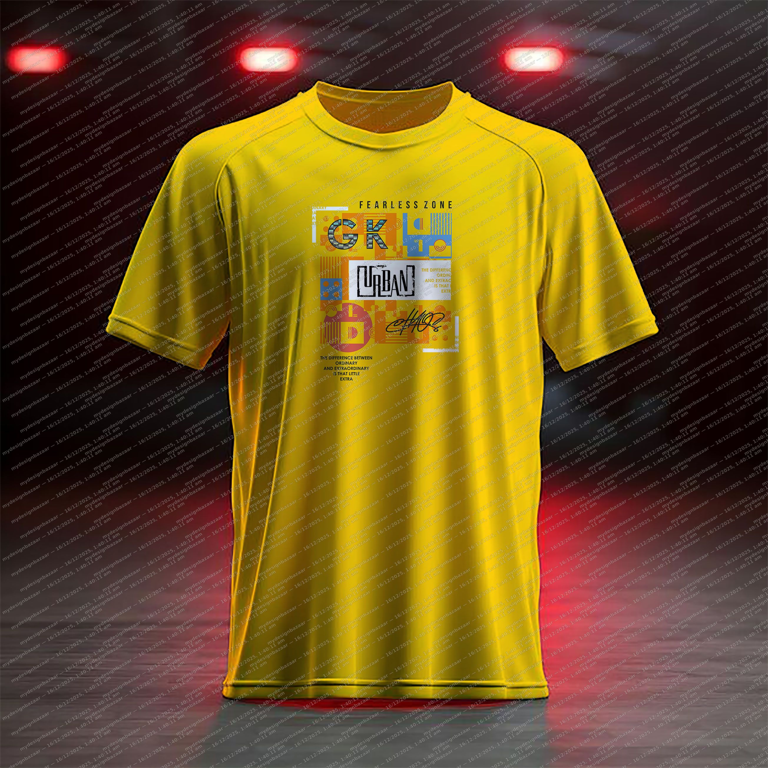 Brighten up your casual style with this Men’s Chest Printed T-Shirt with Stricker - Image 1