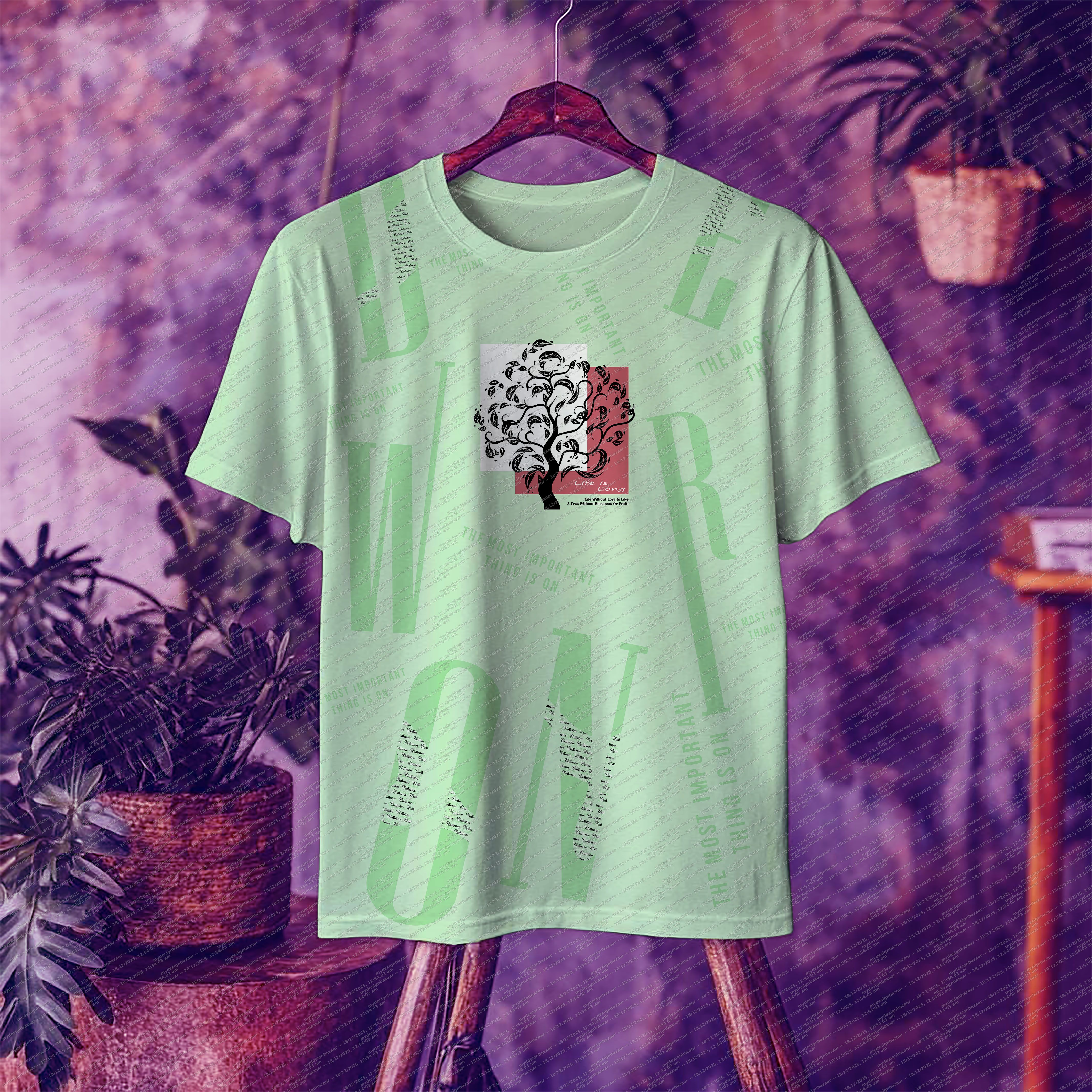 Men’s All-Over Printed Graphic T-Shirt | Artistic Casual Wear - Image 1