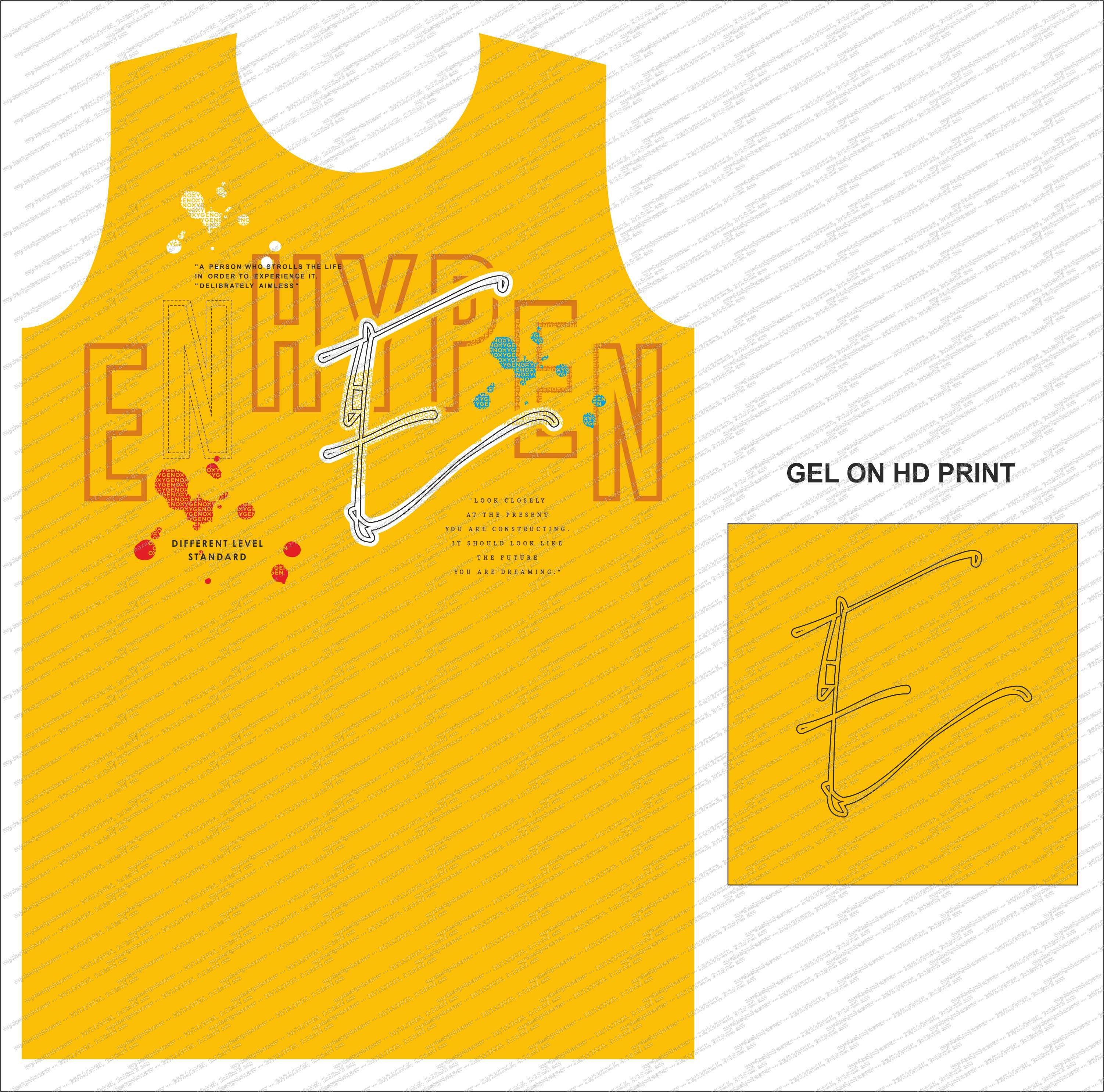 Men’s “Enhype” Typography Graphic Printed T-Shirt – Trendy Casual Wear - Image 2