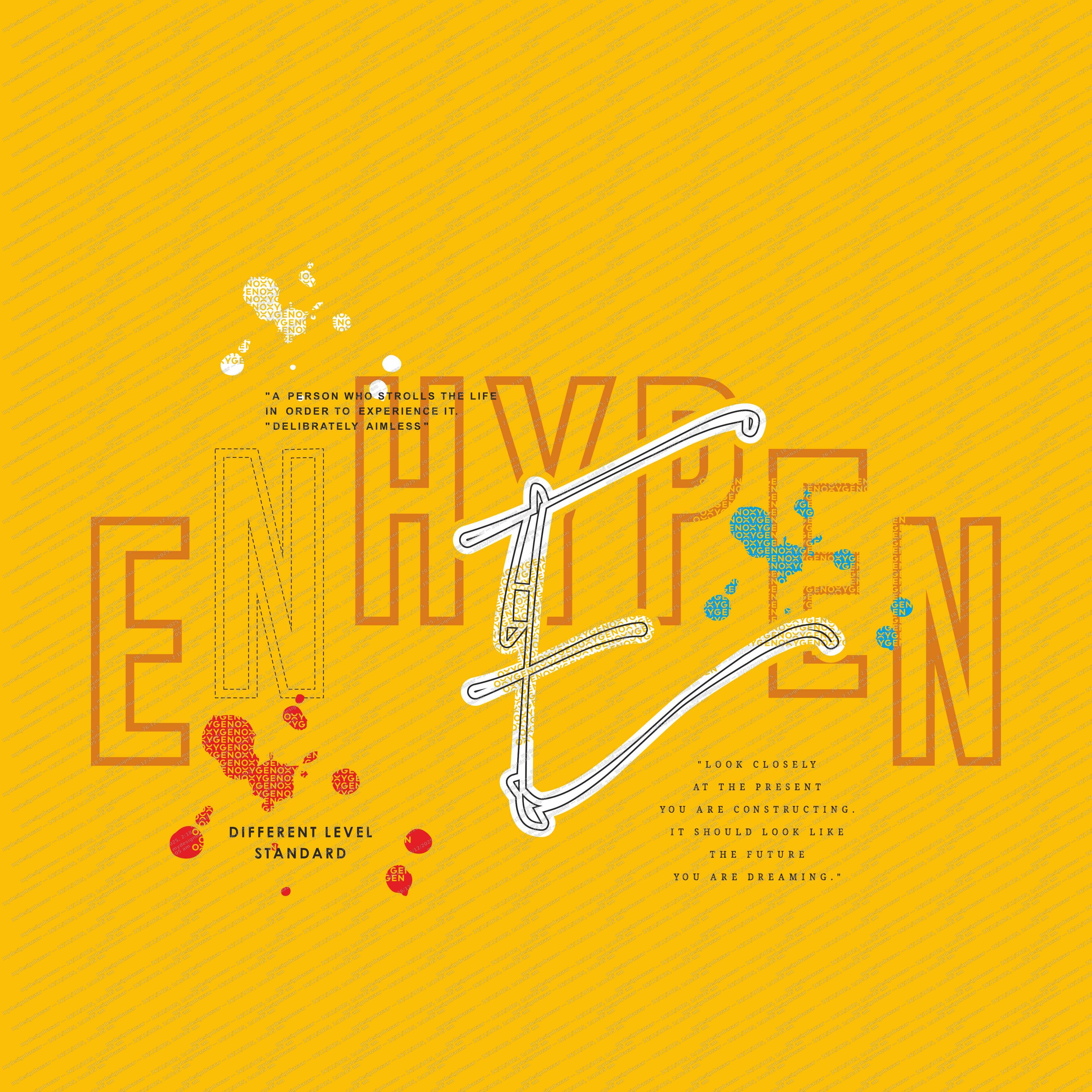 Men’s “Enhype” Typography Graphic Printed T-Shirt – Trendy Casual Wear - Image 3