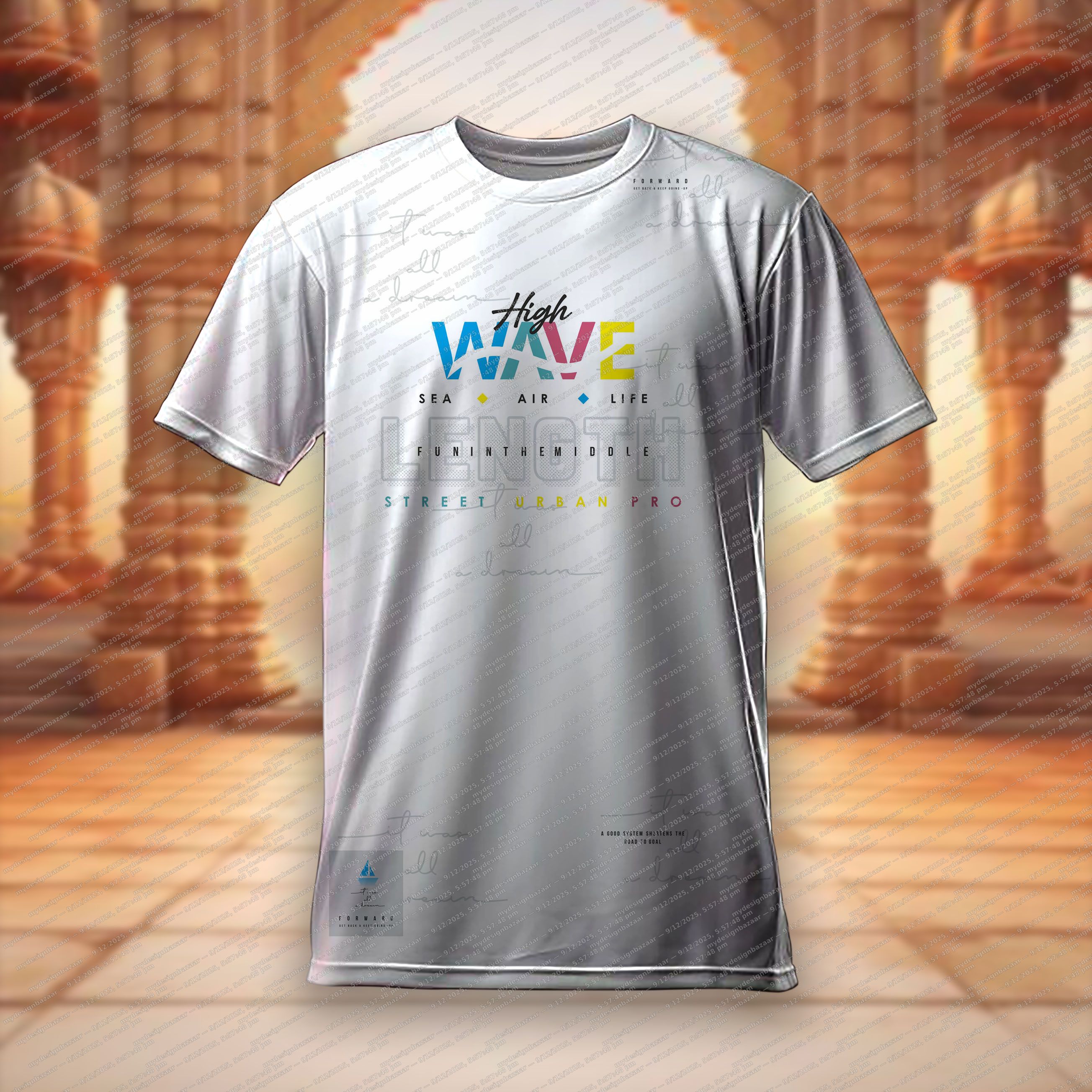 Men’s High Wave Graphics Printed T-Shirt - Image 1