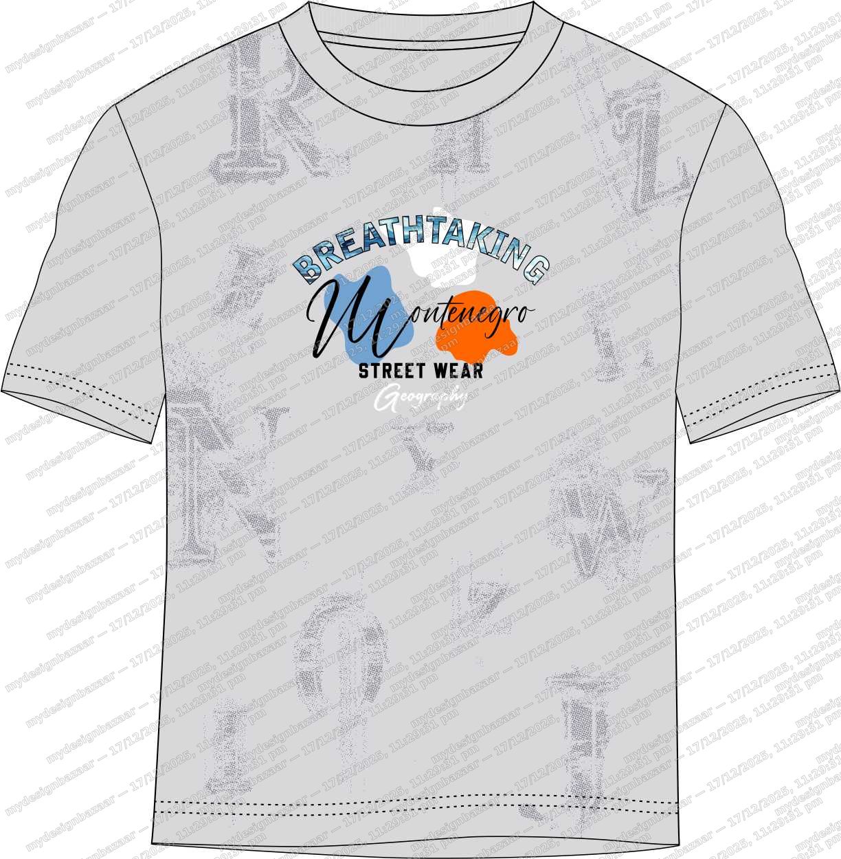 Men’s All-Over Printed Graphic T-Shirt – Breathtaking Montenegro Streetwear Tee - Image 2