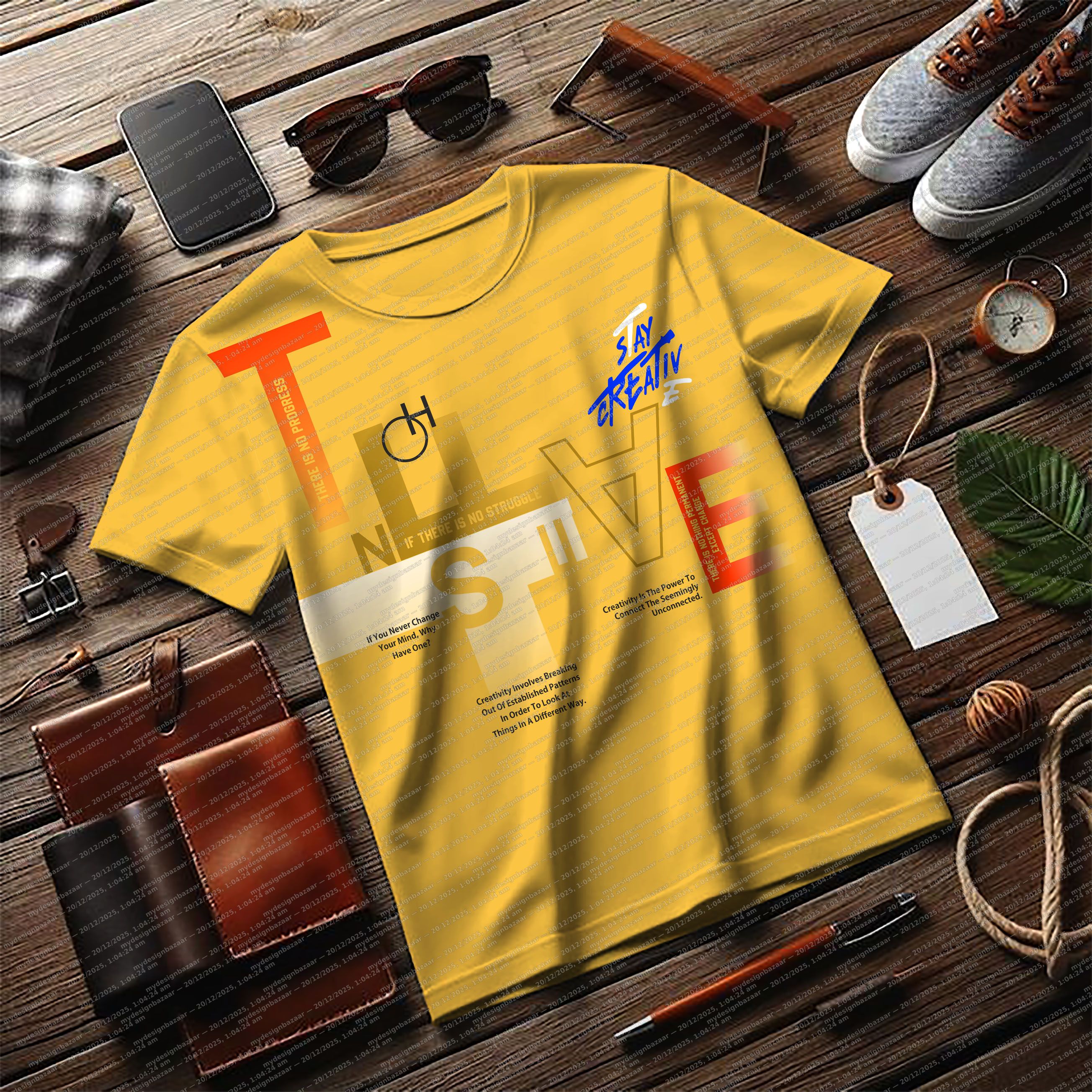 Boys Creative Typography Placement Printed T-Shirt - Image 1