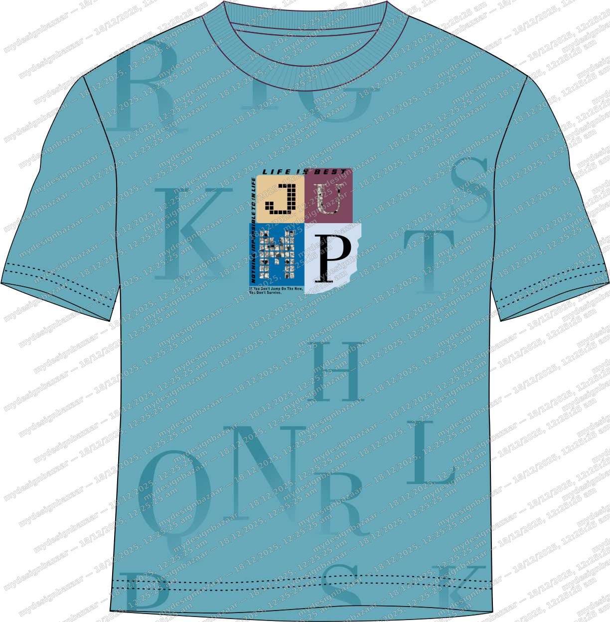 Men’s All-Over Printed Crew Neck T-Shirt | Modern Graphic Casual Wear - Image 2