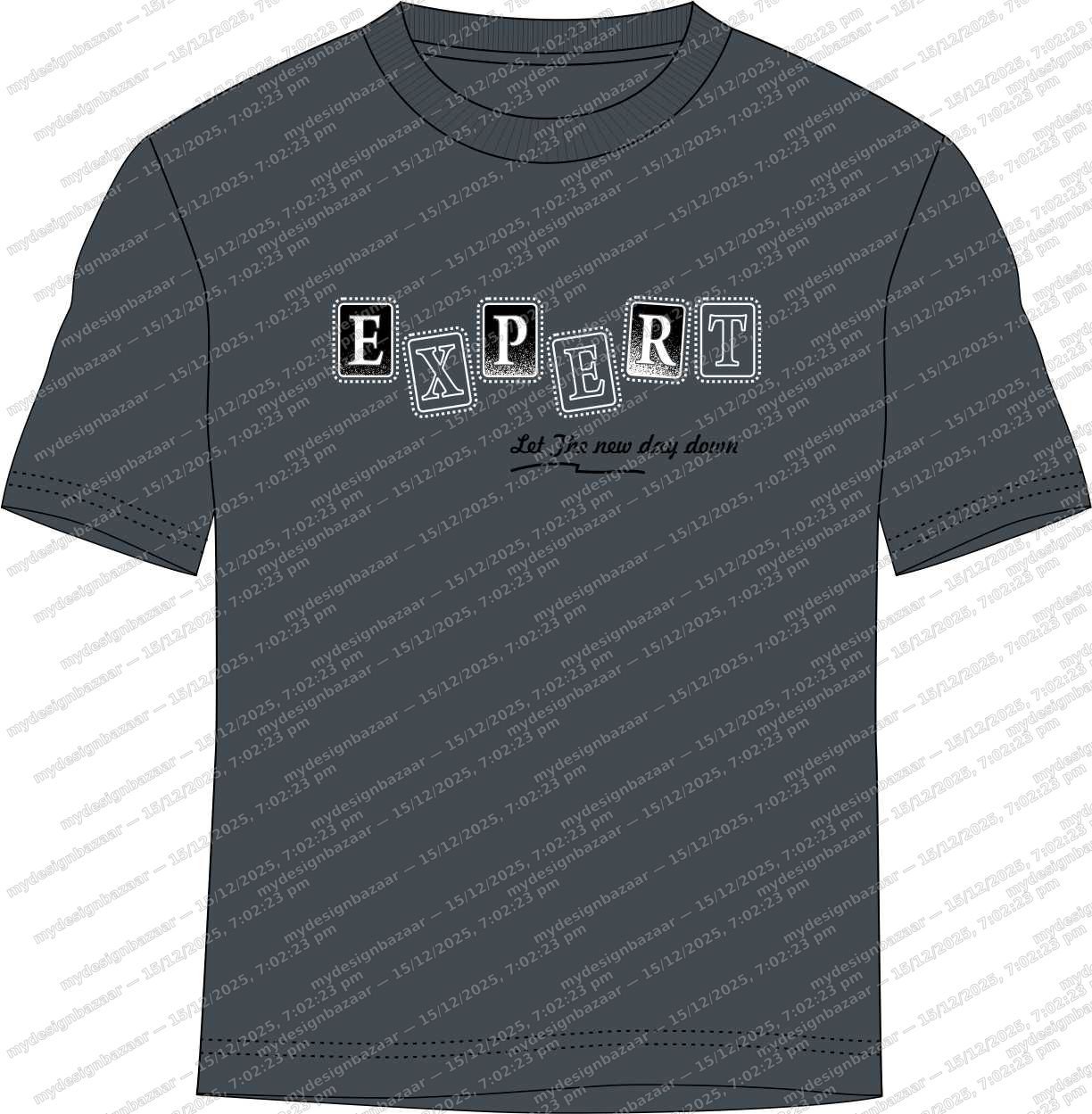 Men’s Chest Printed T-Shirt – Minimal Typographic Style - Image 2