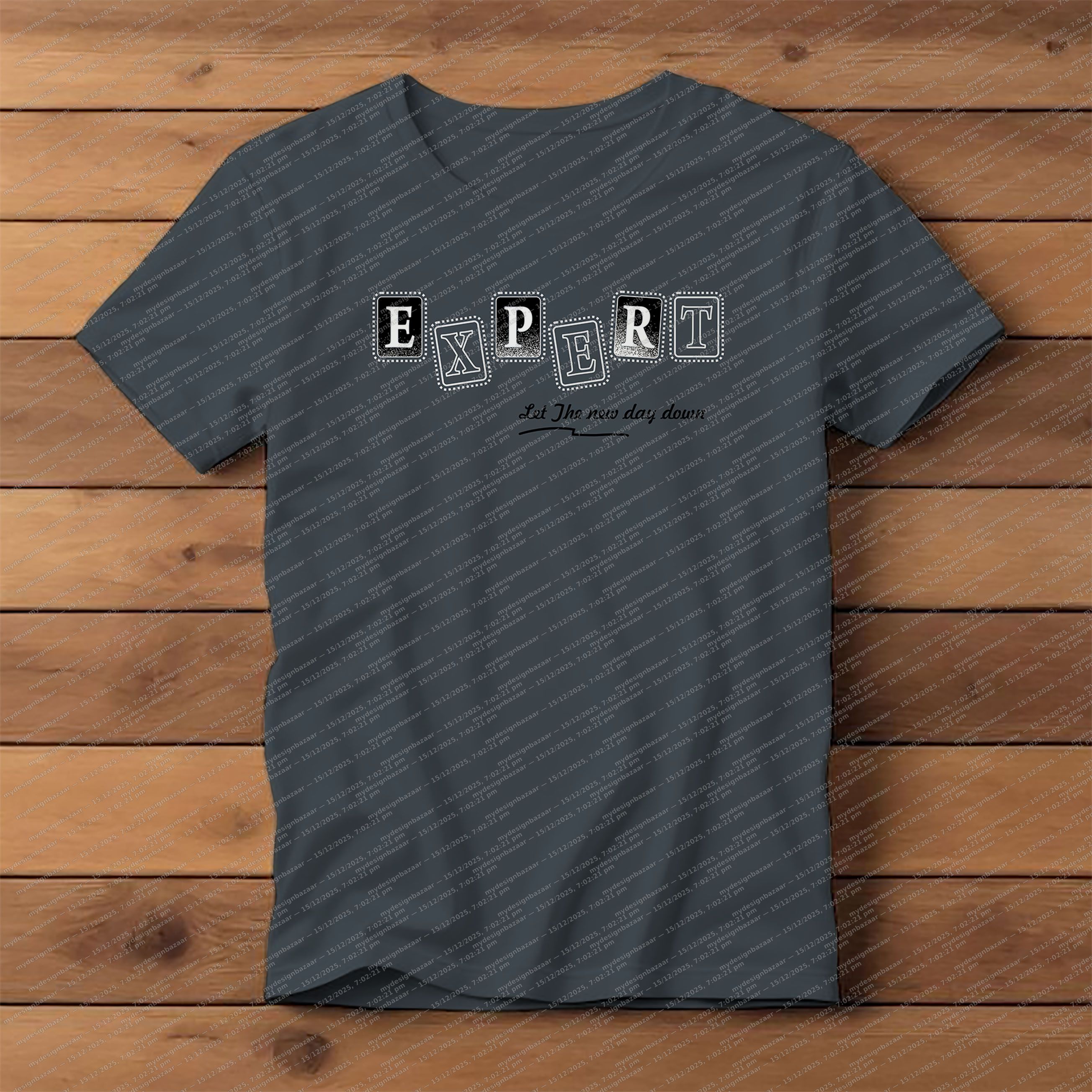 Men’s Chest Printed T-Shirt – Minimal Typographic Style - Image 1