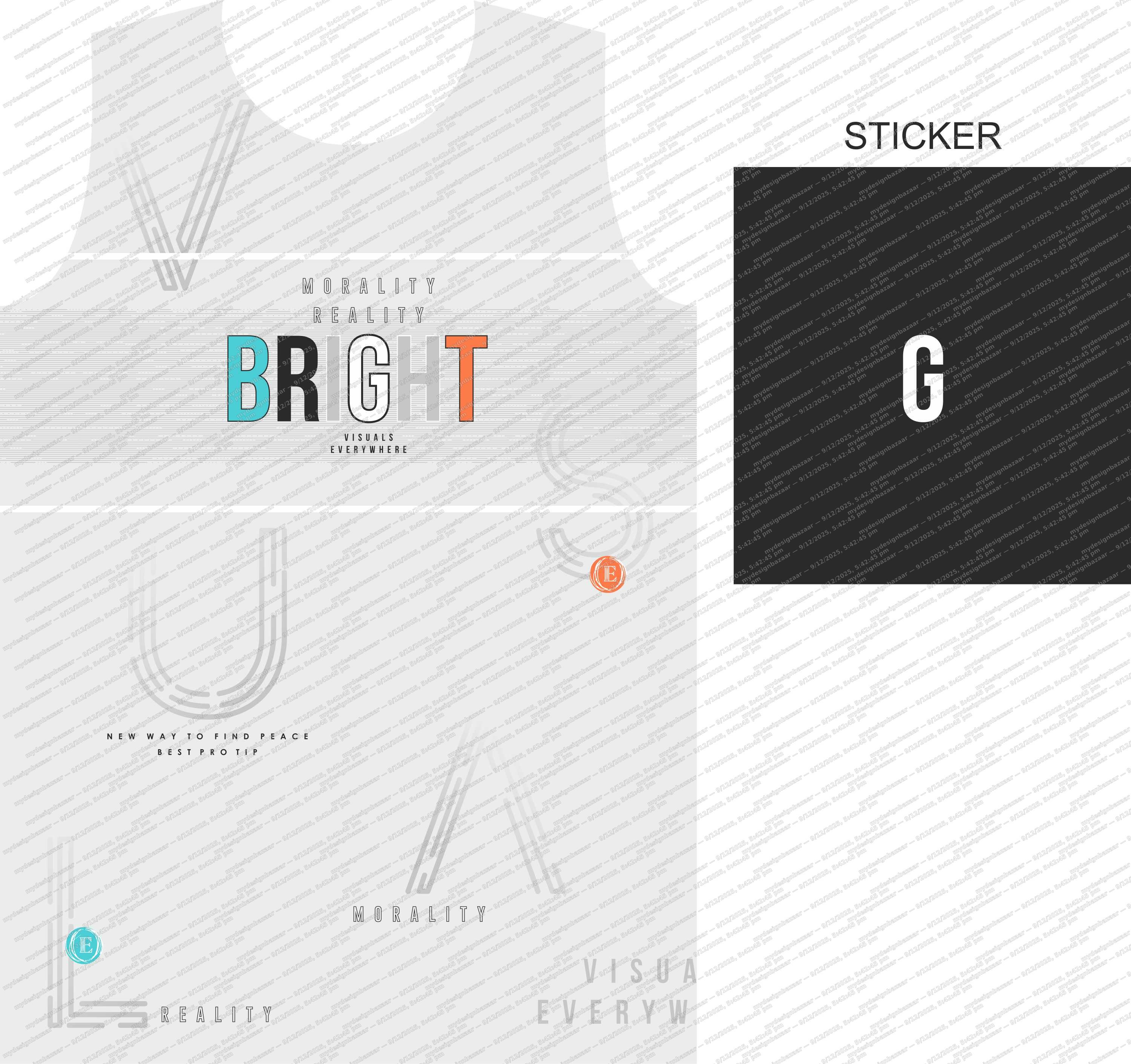 Men’s BRIGHT Graphics Printed T-Shirt - Image 2
