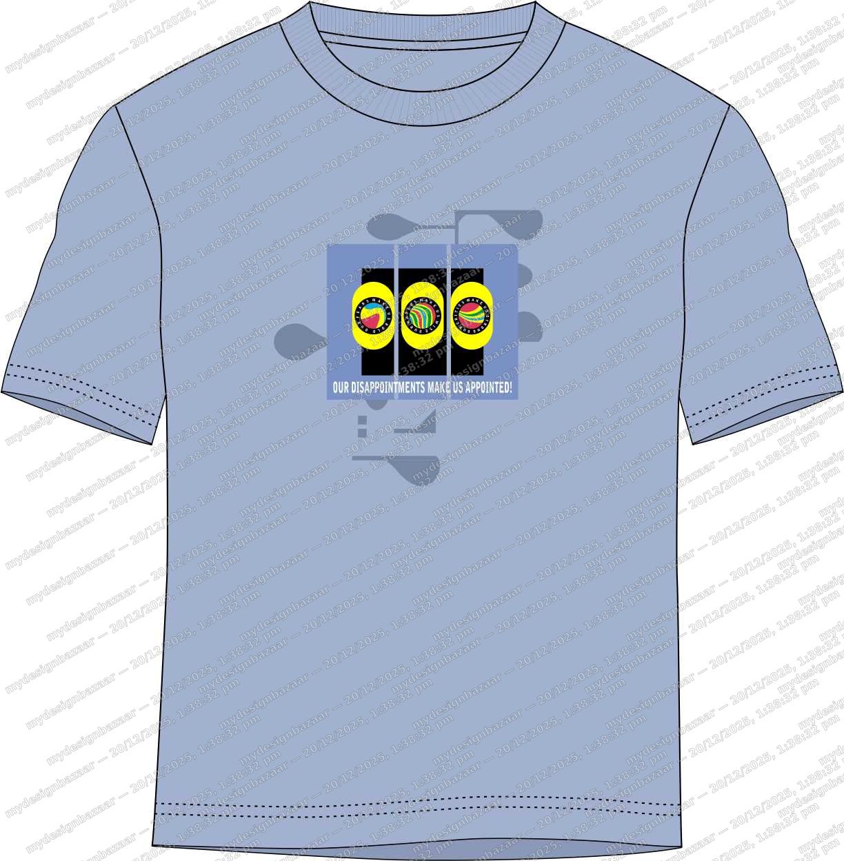 Men’s Motivational Chest Graphic Printed Sticker T-Shirt - Image 2